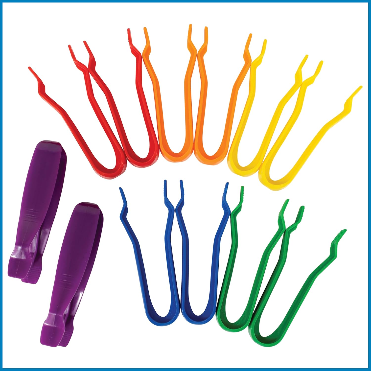 Thumbnail 4 de edxeducation Jumbo Tweezers | Set of 12 for 18m+ — Colourful Plastic Tweezers for Fine Motor Skills