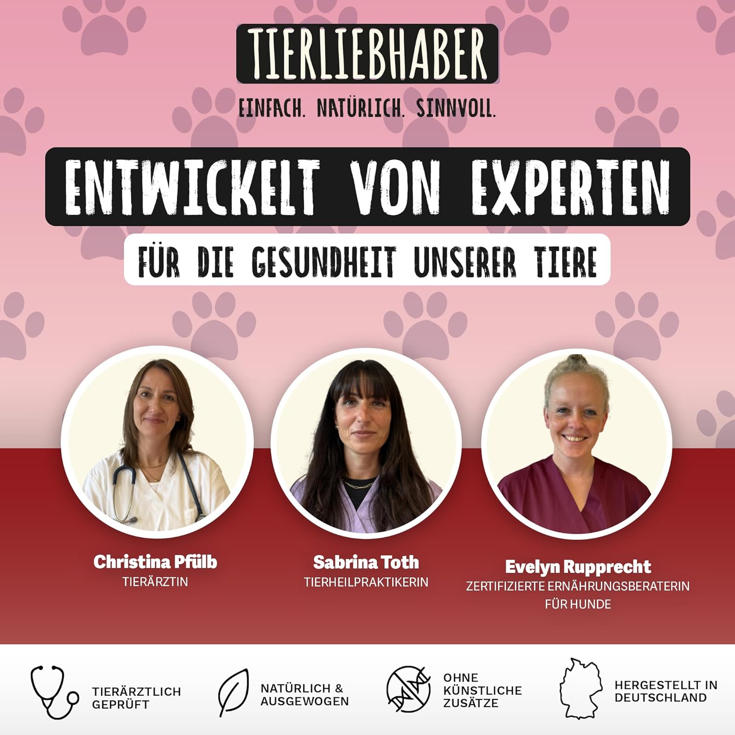 Detalle de TIERLIEBHABER Hundefutter Nass 400 g (6×) mit Rind und Gemüse – von Tierärzten entwickelt
