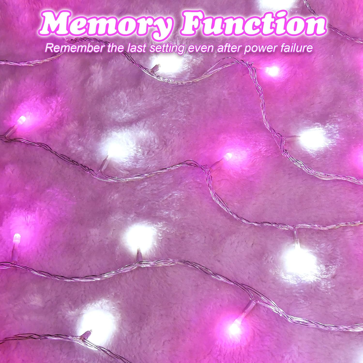 Thumbnail 4 de FFZZKJ Pink Christmas Lights 200 LED fairy lights with timer (IP44, 20m mains powered)