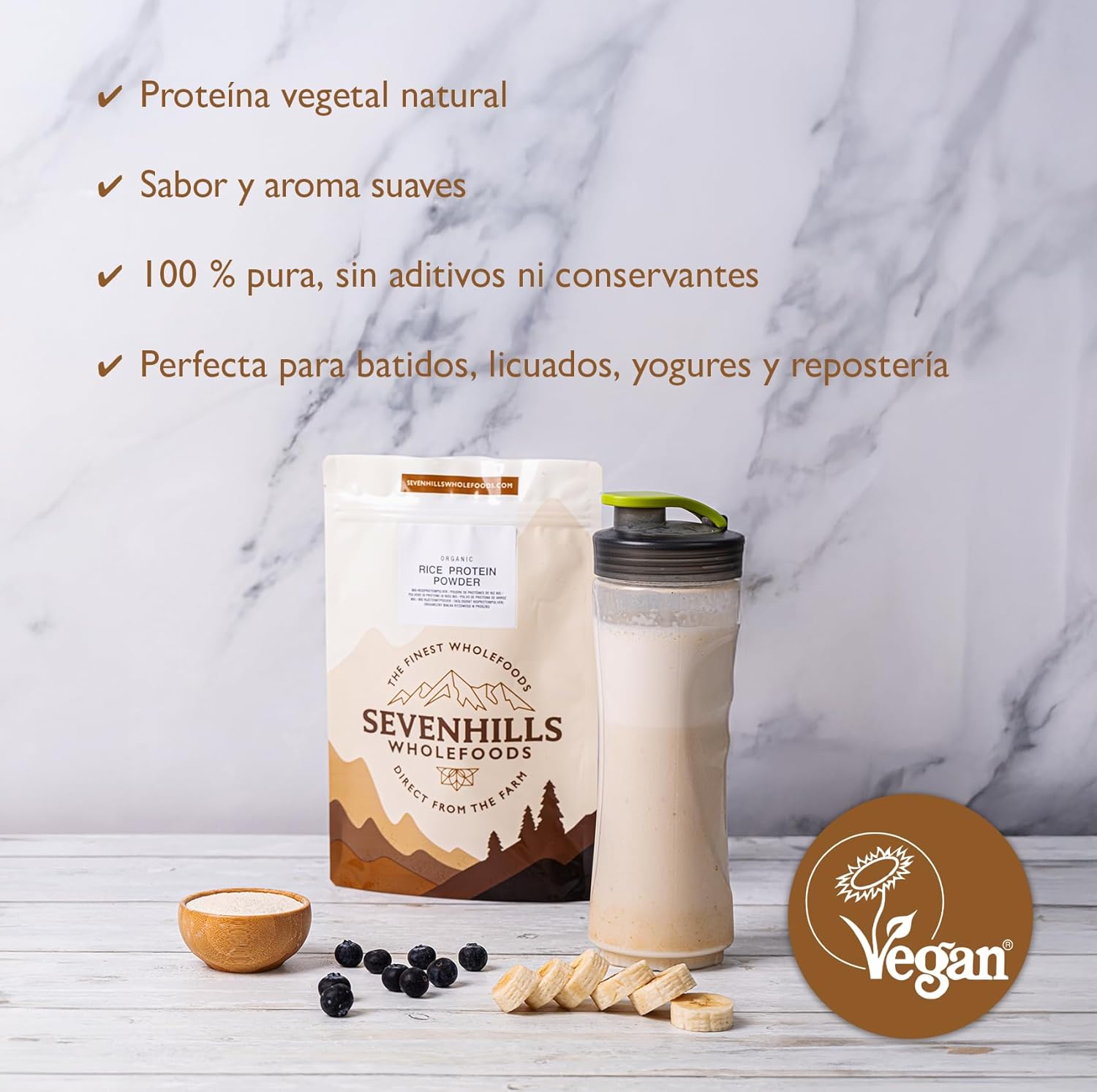 Thumbnail 3 de Sevenhills Wholefoods Polvo De Proteína De Guisante Orgánico 🌱 1kg