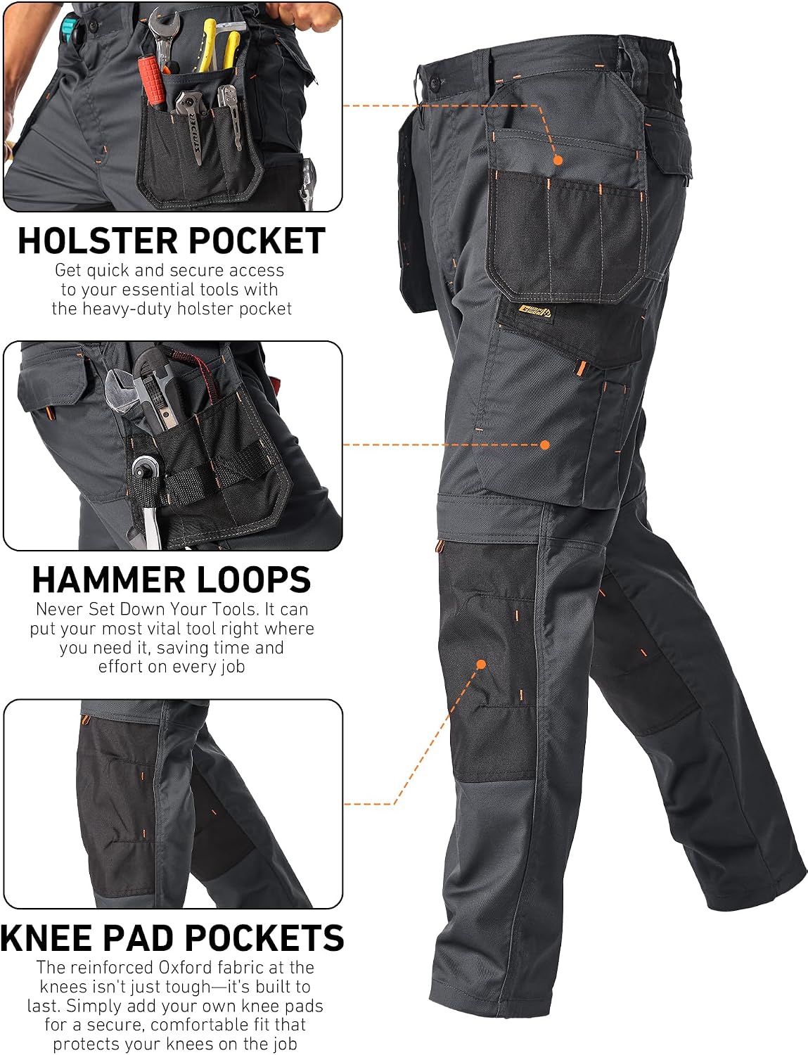 Thumbnail 4 de mosingle Men's Durable Stretch Cargo Trousers