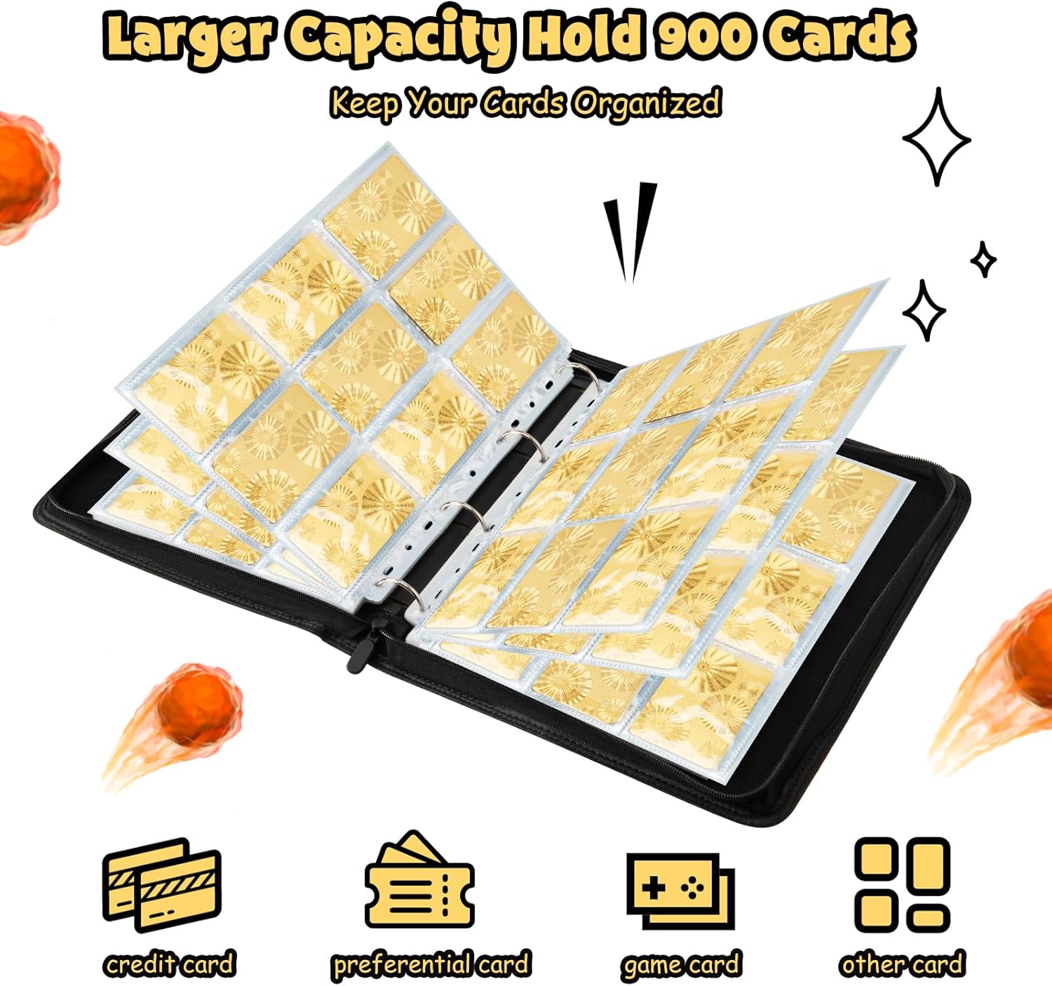 Thumbnail 4 de Mactoou 9‑Pocket Binder 900‑slot Card Album 📚