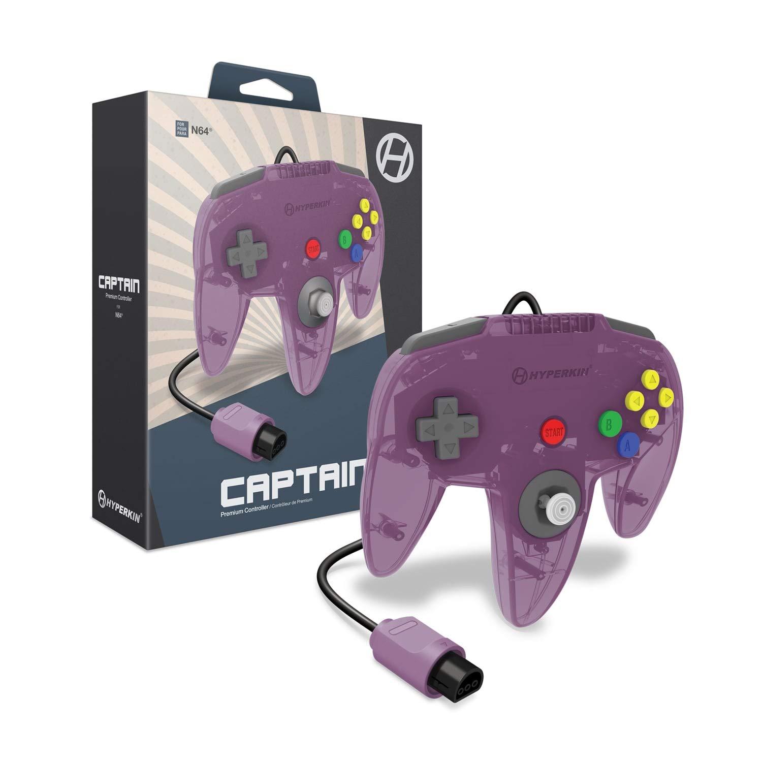Thumbnail 5 de Hyperkin Captain Premium Wired Controller for Nintendo 64 – Gray (Retro Original Style)