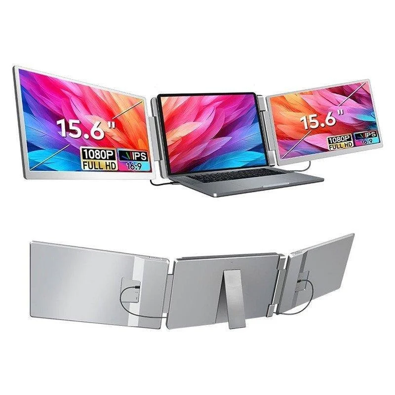 Detalle de Monitor FOPO S10 15,6" IPS FullHD 60 Hz con doble pantalla plegable