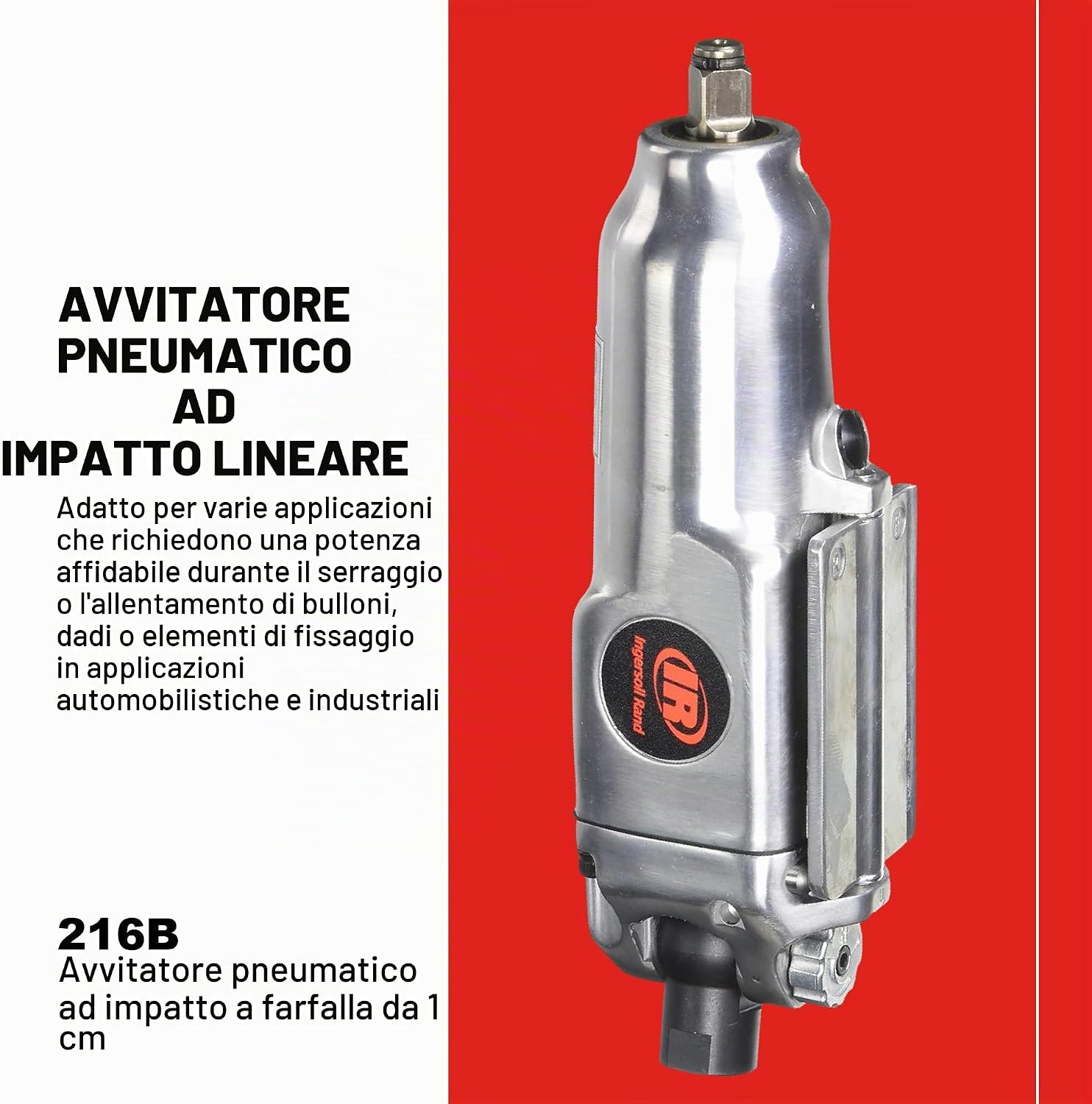 Detalle de Ingersoll-Rand Avvitatore a Impulsi Diritto 216B 3/8” con Copertura: robustezza e leggerezza per officina