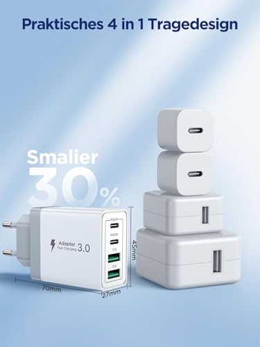 Thumbnail 4 de Aioneus 40W 4-Port USB-C Ladegerät – Kompakt, flexibel und sicher
