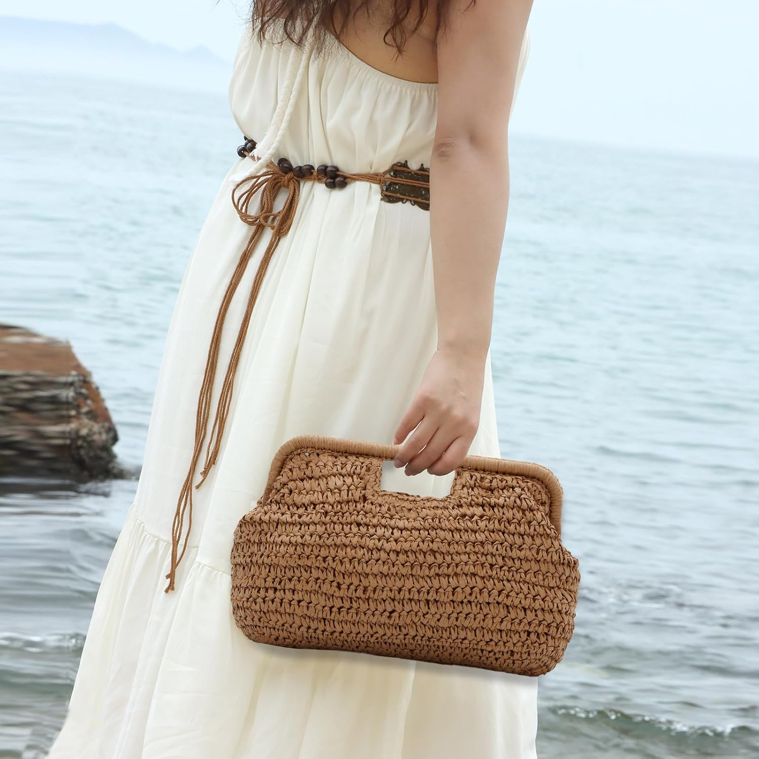 Thumbnail 6 de EVEOUT Straw Clutch 15.35" length