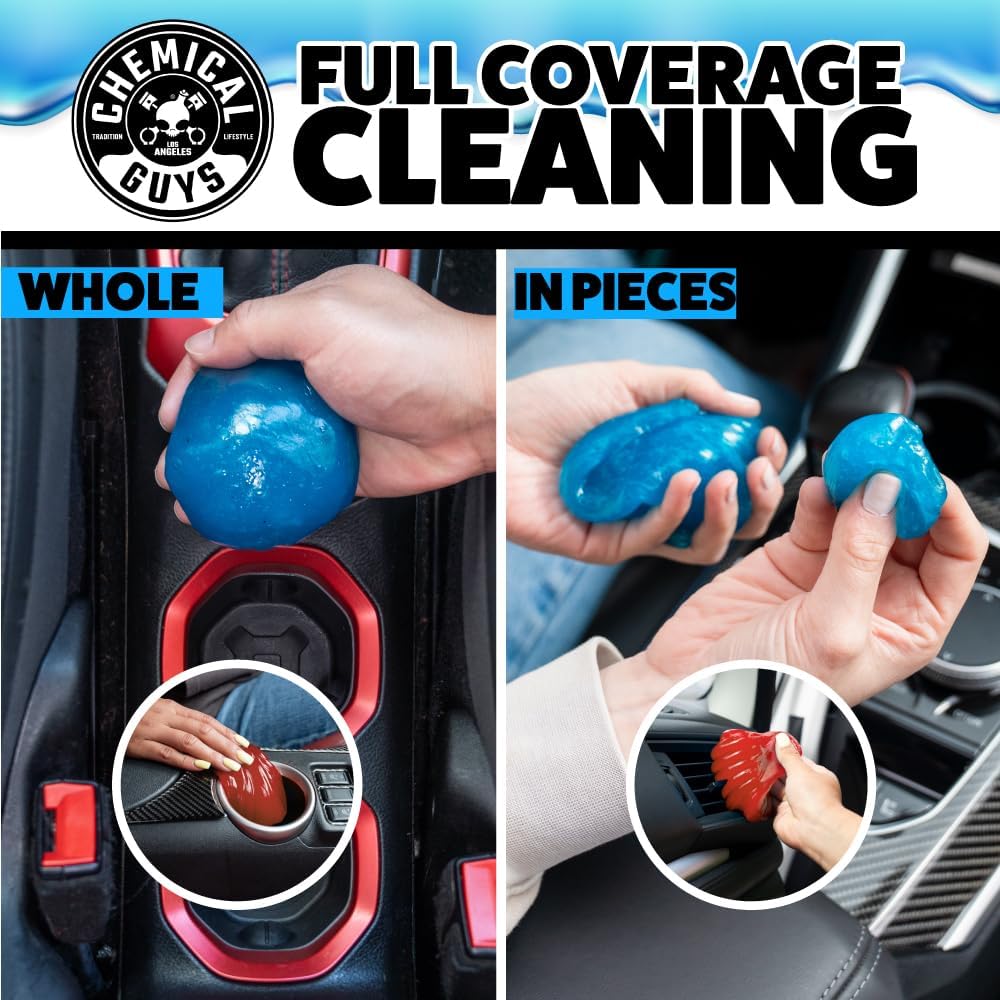 Detalle de Chemical Guys Sticky Icky Car Cleaning Gel: Green Apple & Sweet Strawberry (2-Pack) for Nooks, Crannies, and More