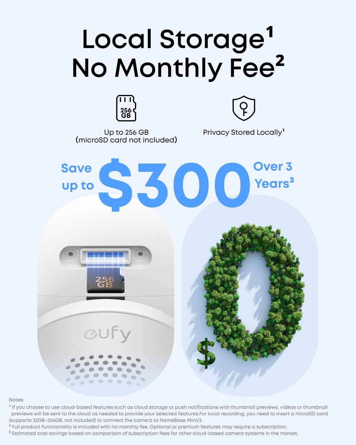 Detalle de eufy Security Camera C31 2-Pack: 360° Indoor/Outdoor Coverage with 24/7 Local Recording