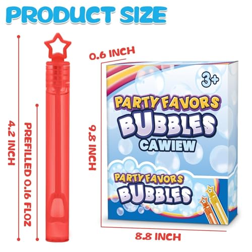 Thumbnail 1 de Cawiew 32 Pcs Neon Mini Star Bubble Wands – 8 Colors for Party Favors