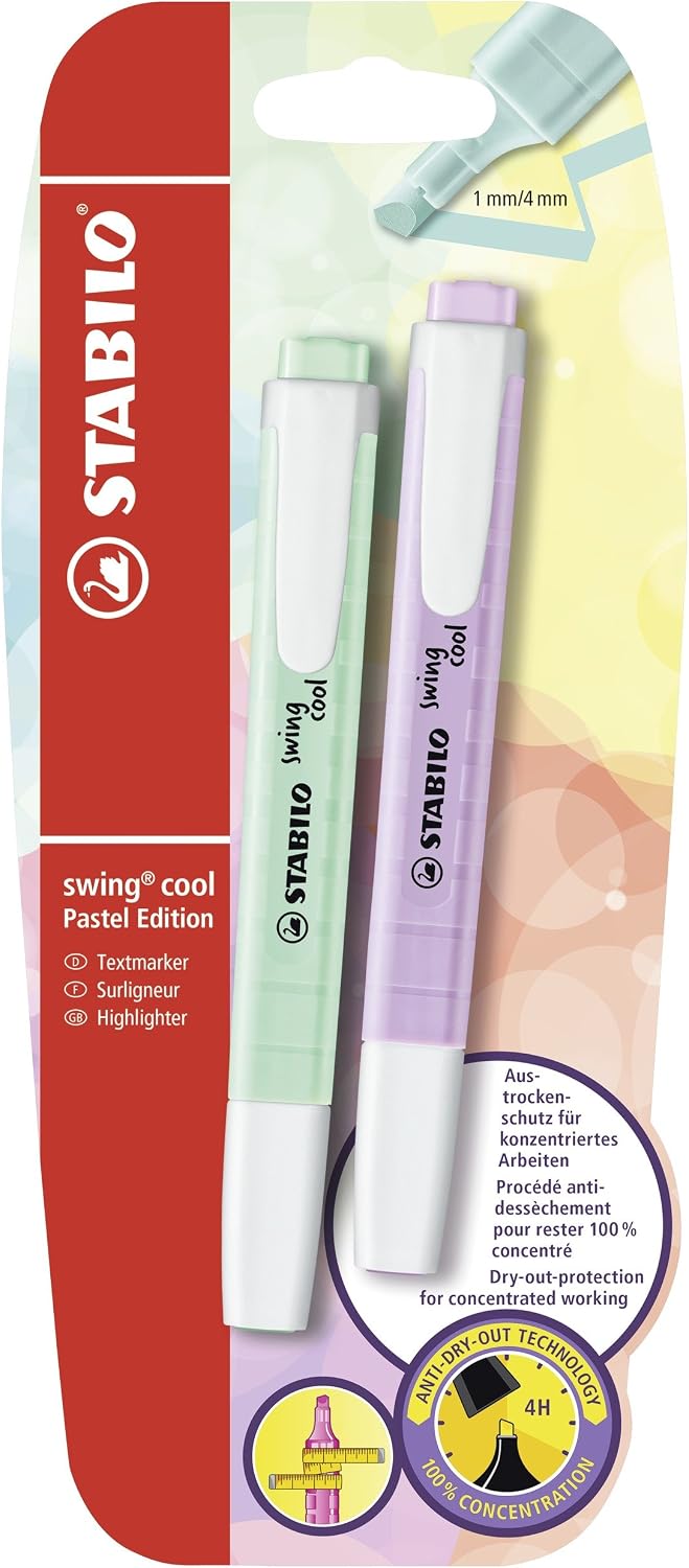 Detalle de STABILO Textmarker swing cool Pastel – 6er Pack