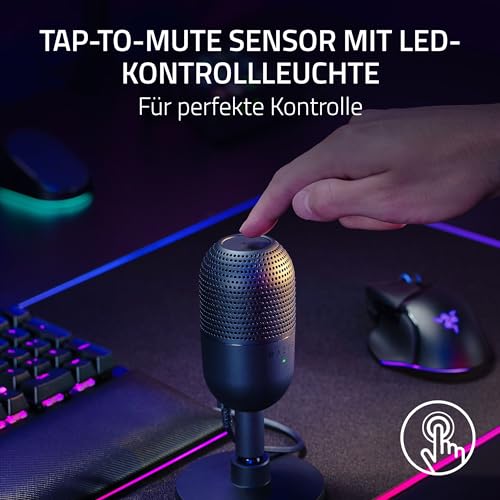 Detalle 2 de Razer Seiren V3 Mini – Ultrakompaktes USB-Mikrofon für klare Sprache