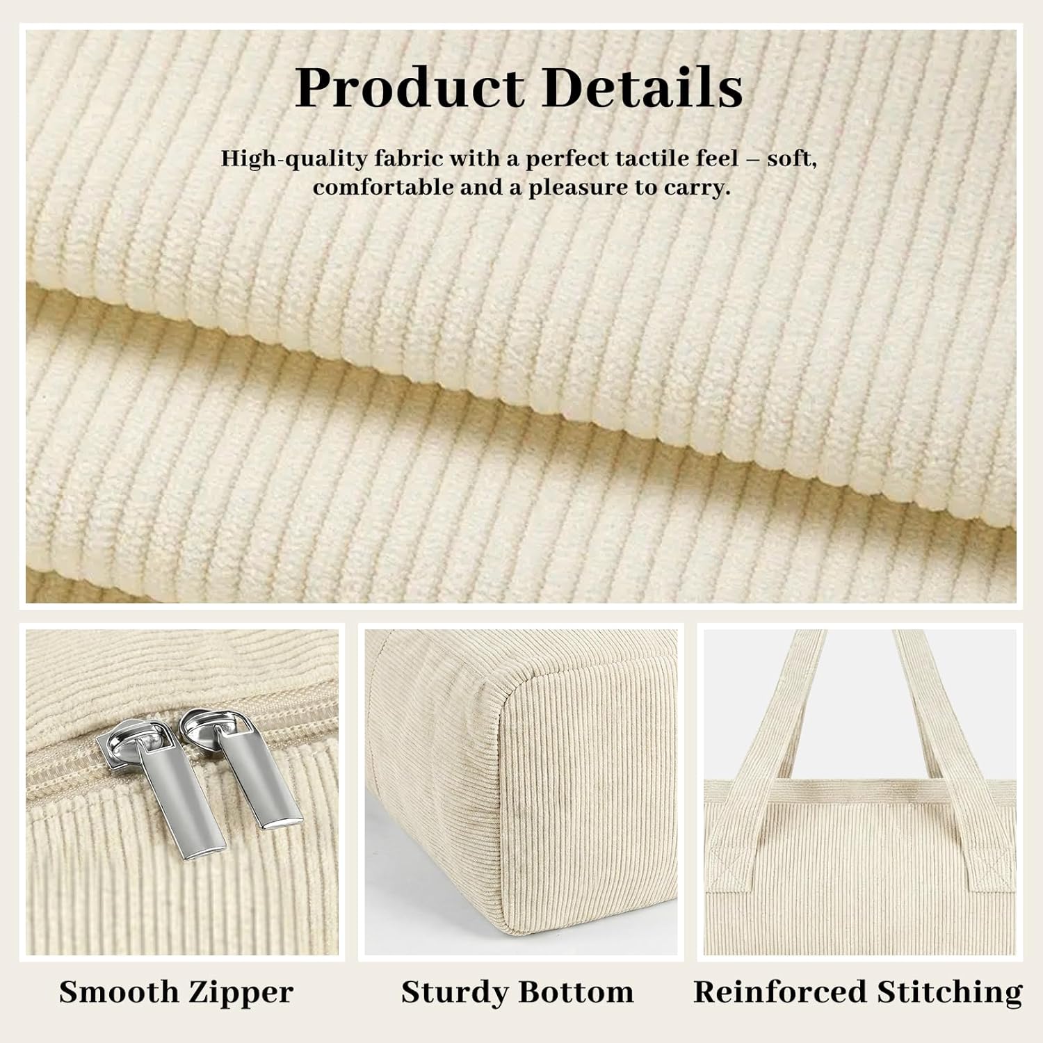 Thumbnail 5 de NADSSJL Cord Tasche Damen – Große Tragetasche mit 17-Zoll Laptopfach, vielseitig einsetzbar