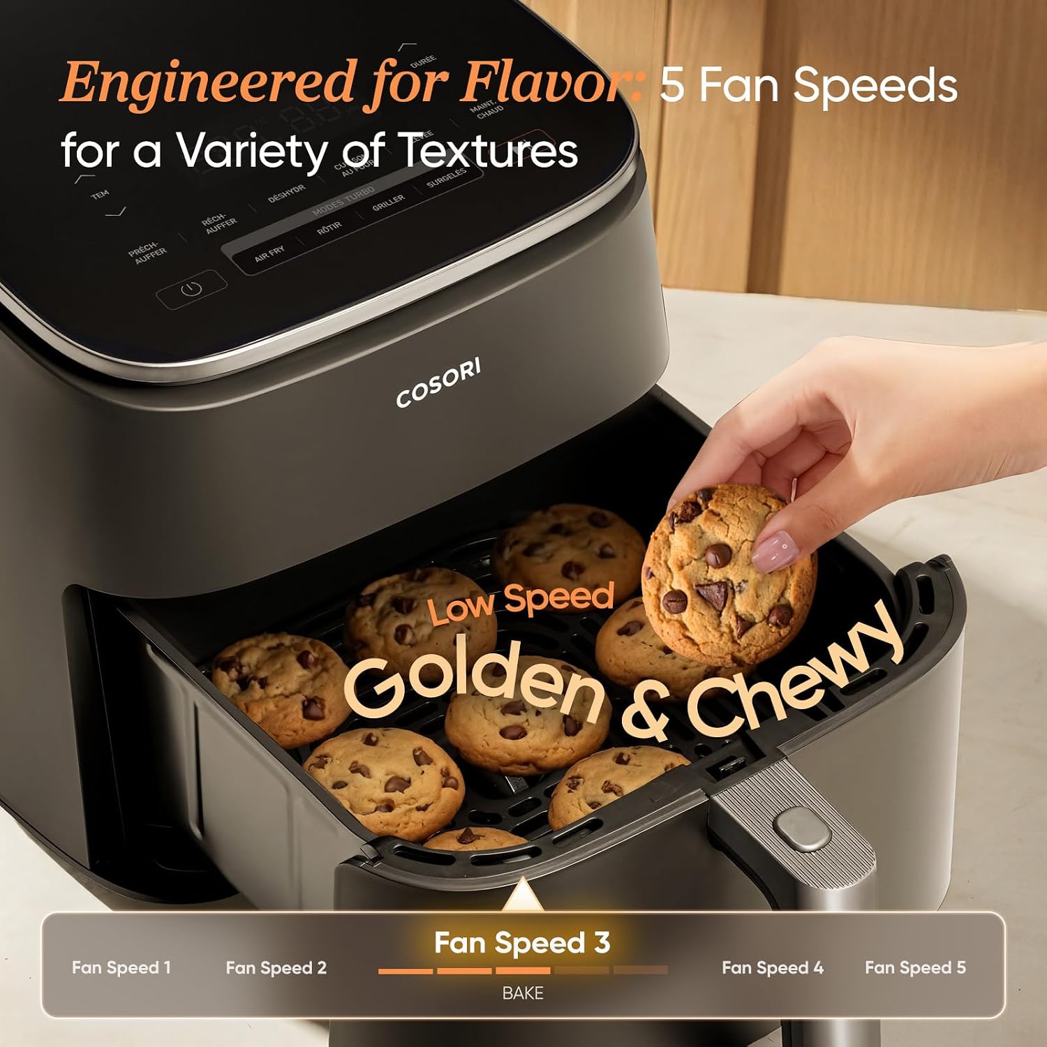 Thumbnail 3 de Cosori TurboBlaze CAF-DC601-KCA 9-in-1 Air Fryer, 6 Qt, Ceramic Coating