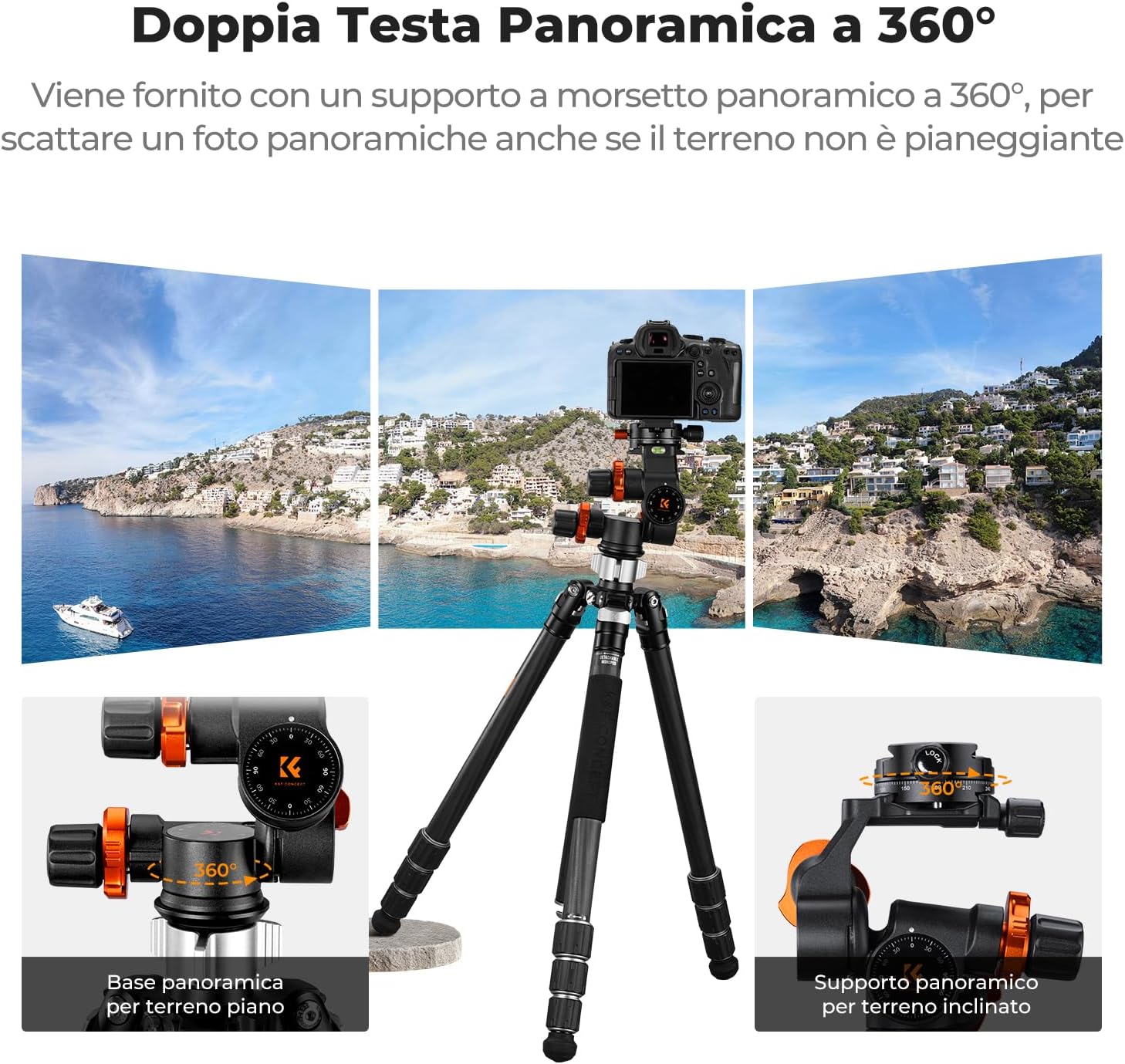 Detalle 2 de K&F Concept GD-3W Testa 3 Vie 6 kg