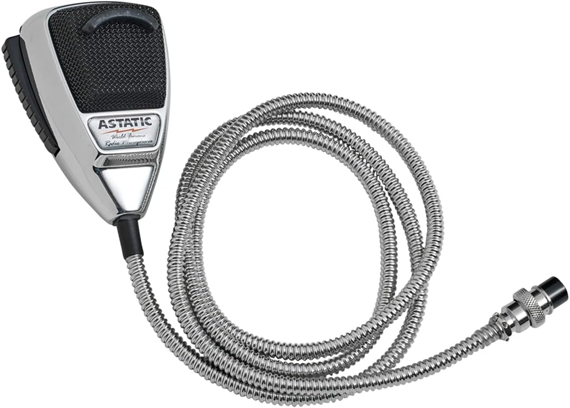 Detalle de Astatic 302-10187 4-Pin Noise-Cancelling CB Microphone, Chrome