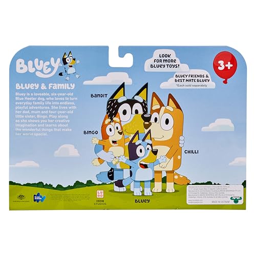 Thumbnail 8 de Bluey Pack de 4 Figuras de la Familia (6,3–7,6 cm) – Bluey