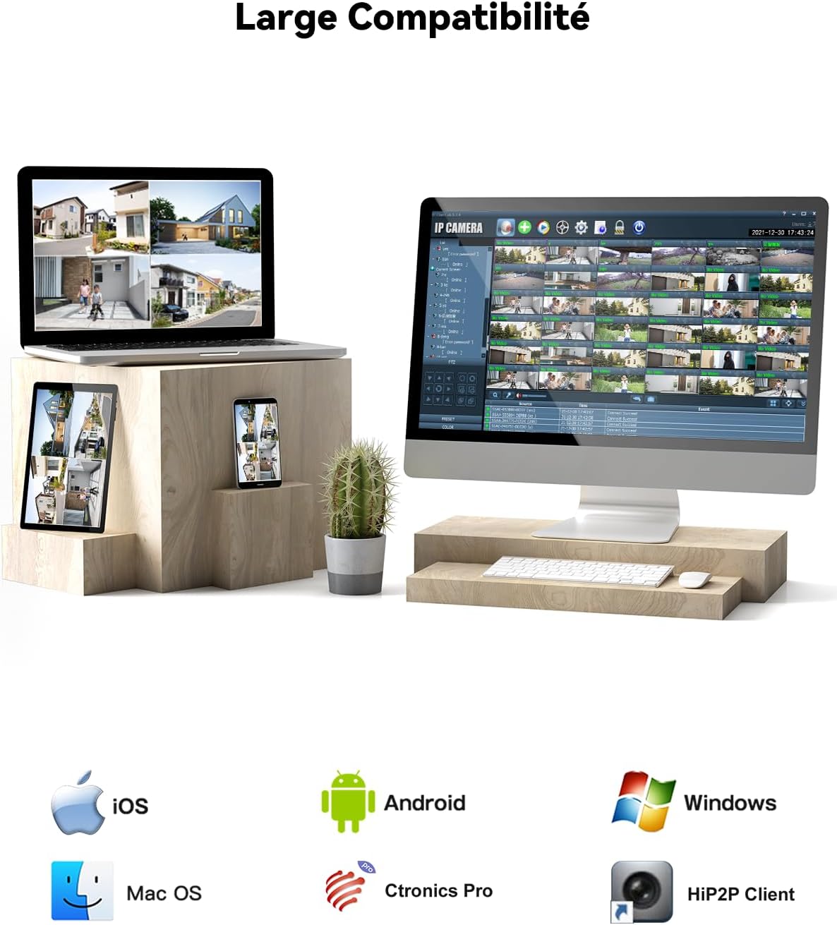 Thumbnail 6 de Ctronics caméra surveillance 4K 8MP Extérieure WiFi IP66