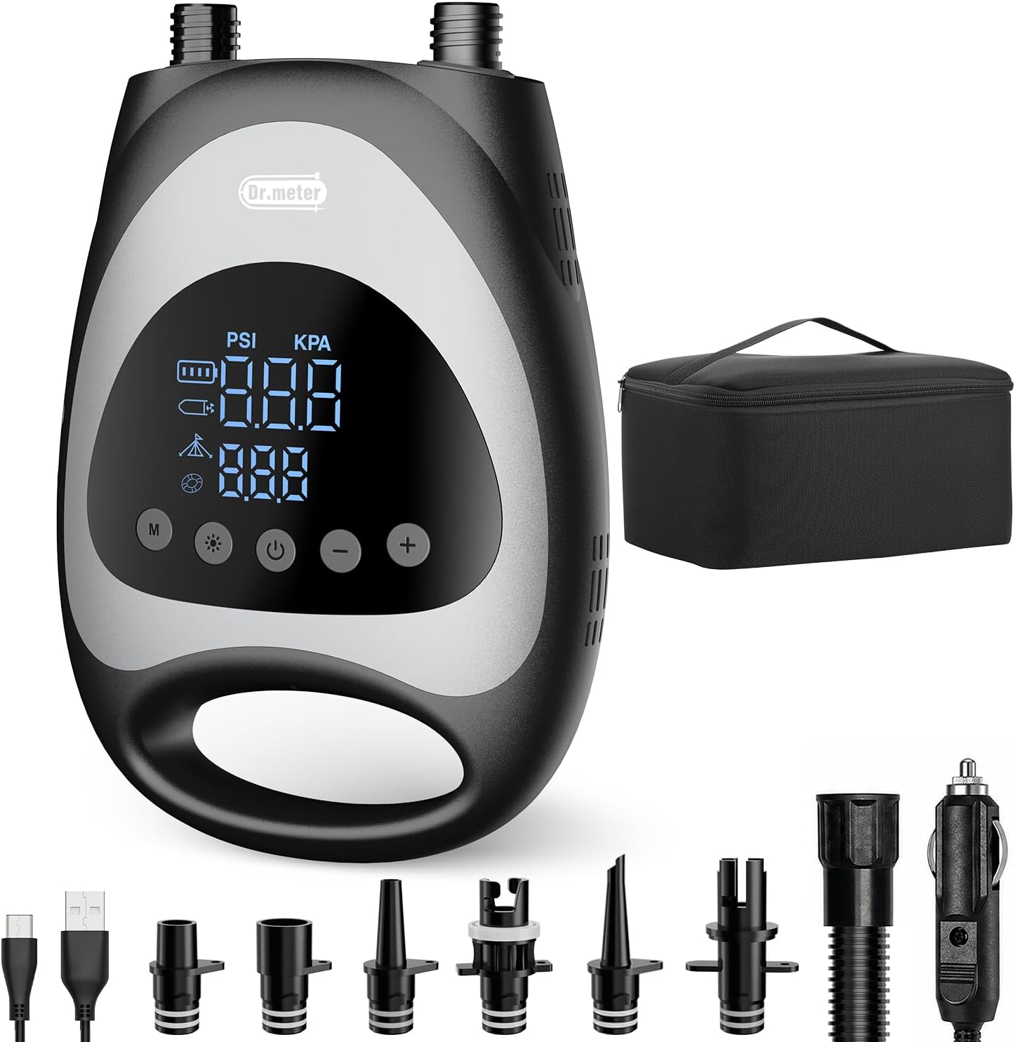 Dr.meter 2026 Nuovo Upgrade Pompa SUP Elettrica 20 PSI: gonfiaggio rapido per SUP, Kayak e molto altro