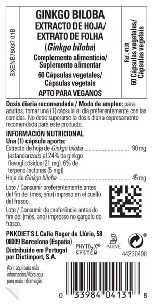 Thumbnail 1 de Solgar Ginkgo Biloba 60 cápsulas vegetales