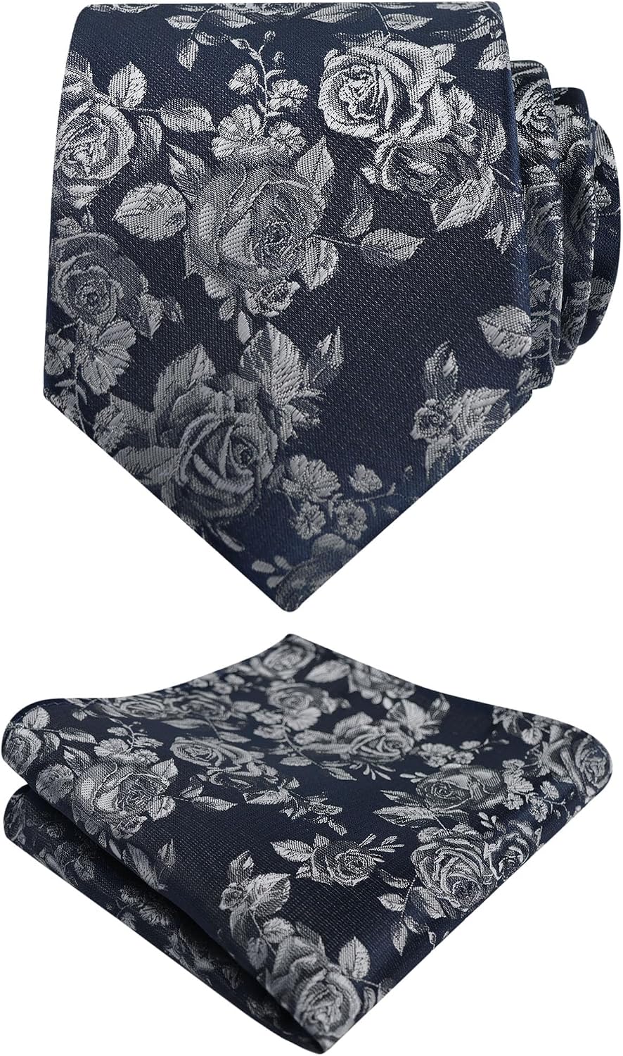 Thumbnail 6 de Alizeal Floral Necktie with Hanky Colourful Set for Men – Light-Coloured Wedding Knot & Pocket Square