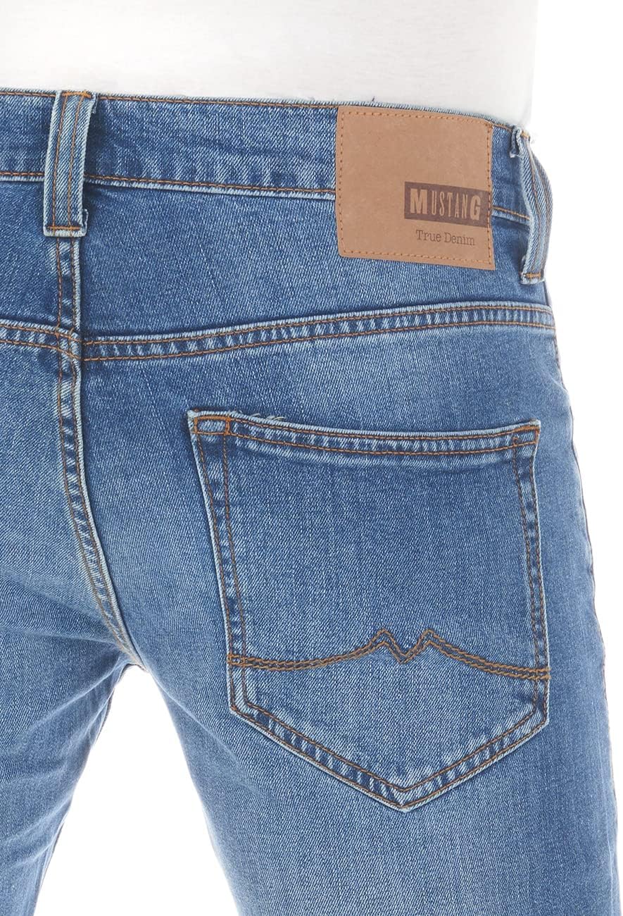 Detalle 2 de MUSTANG Jeans Herren Stretch Oregon Bootcut – Schwarz/Blau, Größen 30–44