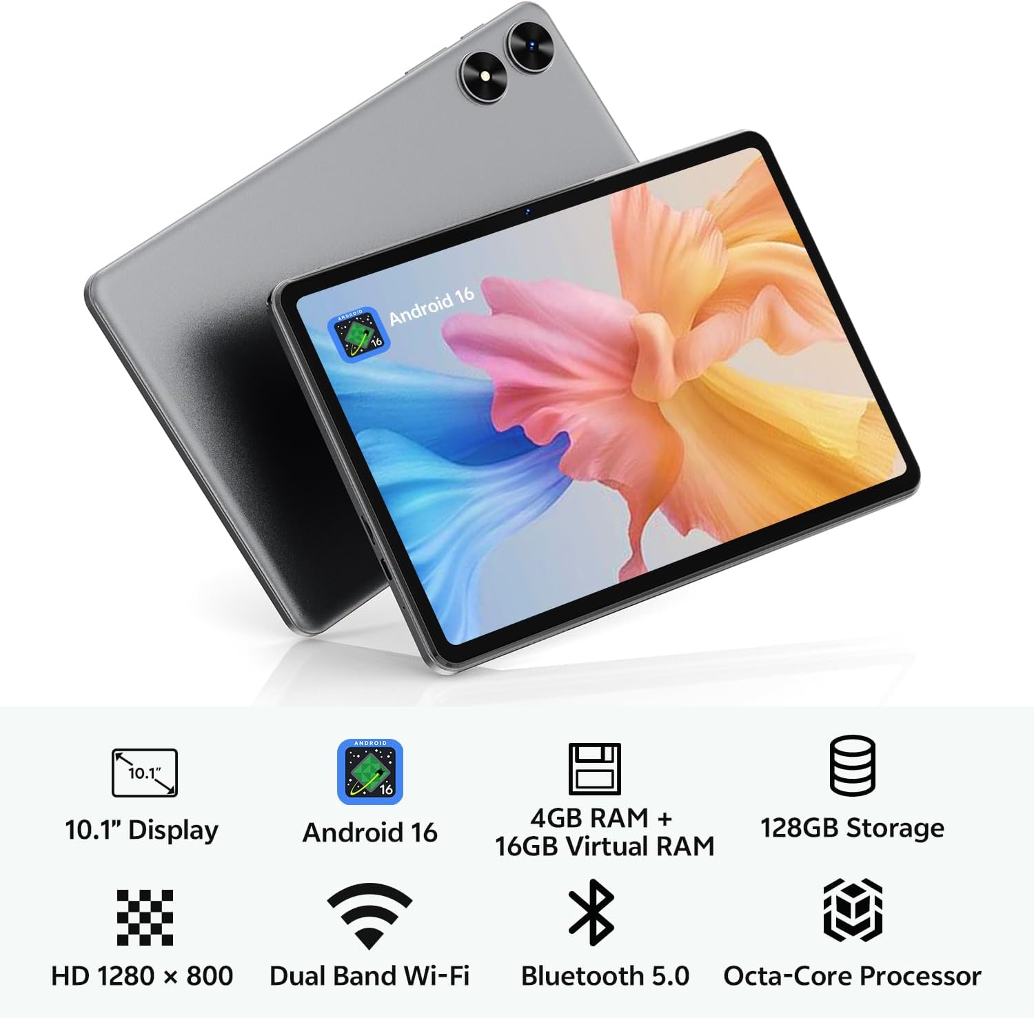 Detalle de SVITOO Android 16 Tablet 10-inch with Gemini AI, Octa-Core T7250 | 20GB RAM, 128GB ROM