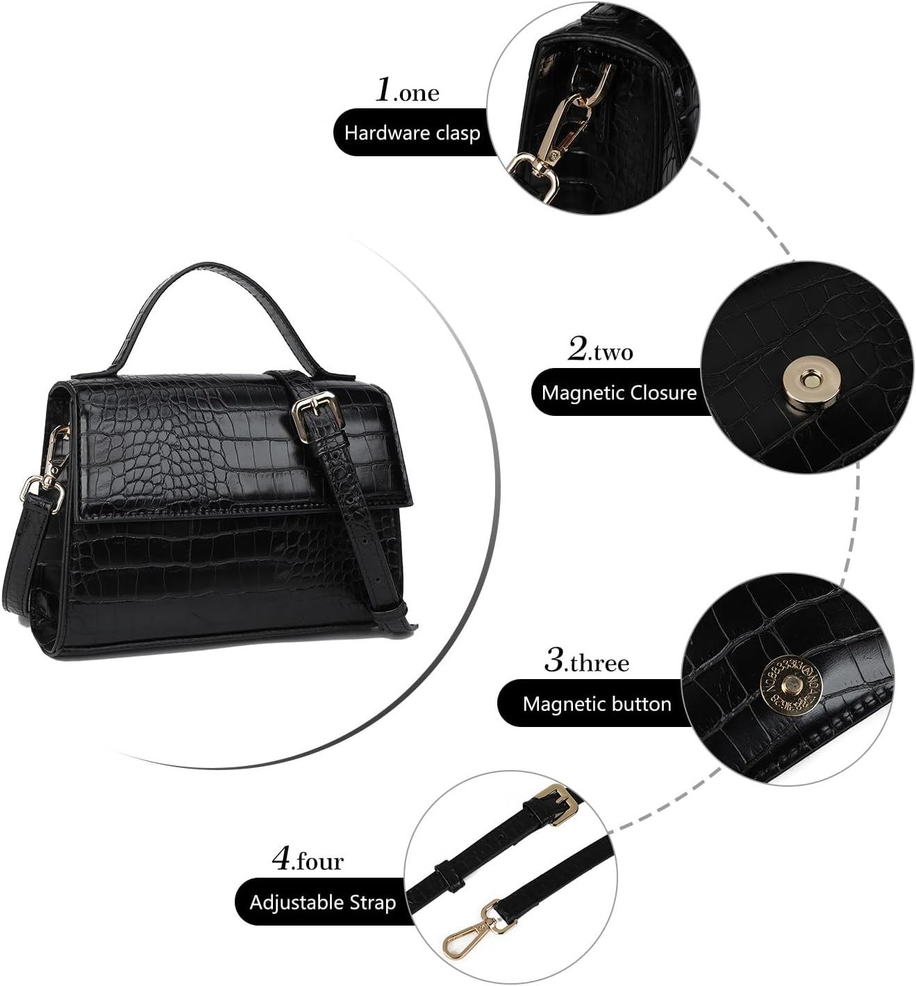 Detalle 1 de AFKOMST croc hobo bag, 20 cm