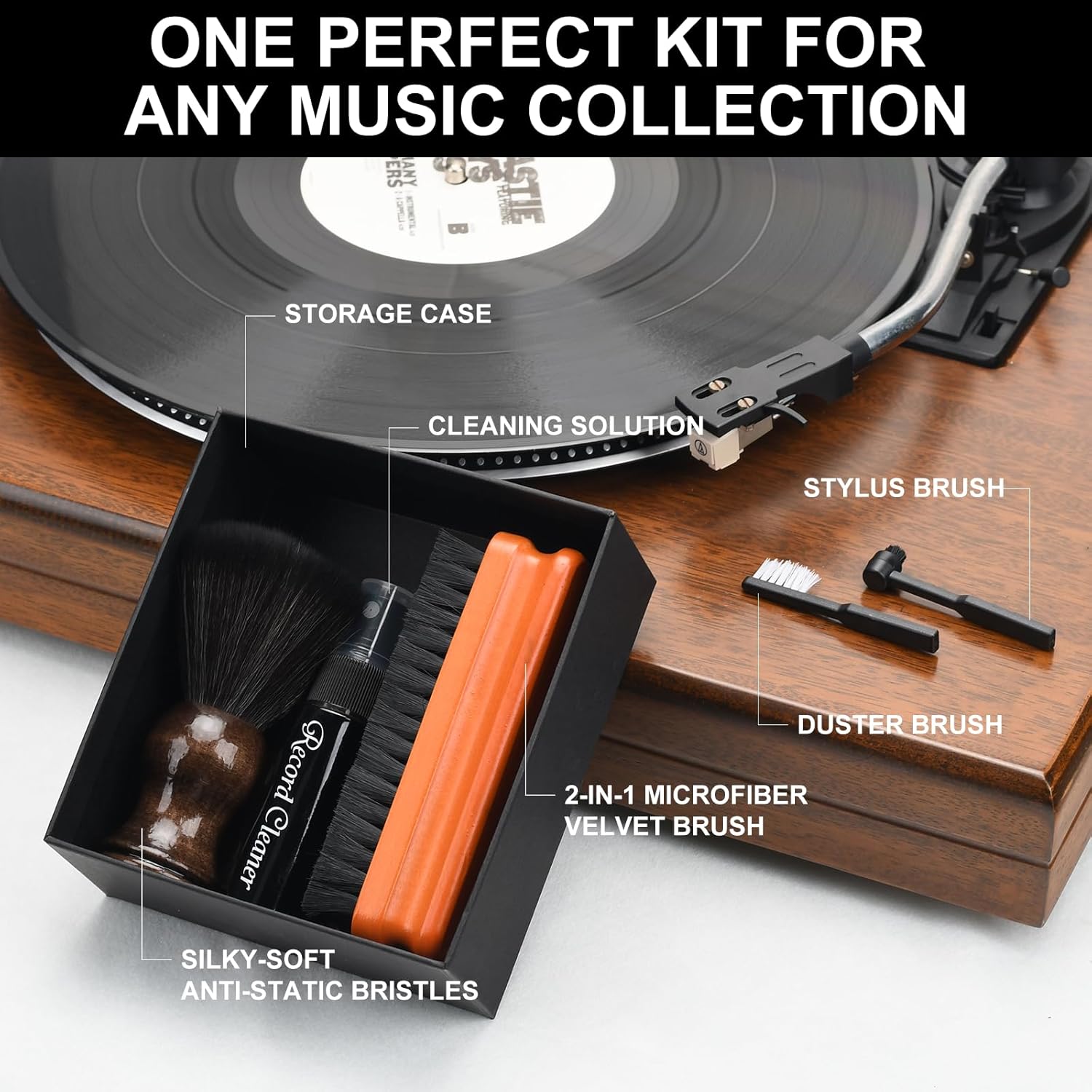 Detalle 1 de 6-in-1 Vinyl Record Cleaning Kit
