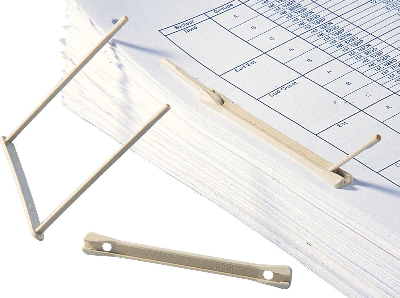 Thumbnail 2 de Fast Lot de 50 Relieurs d'Archives en Plastiques Beige pour Documents Standards