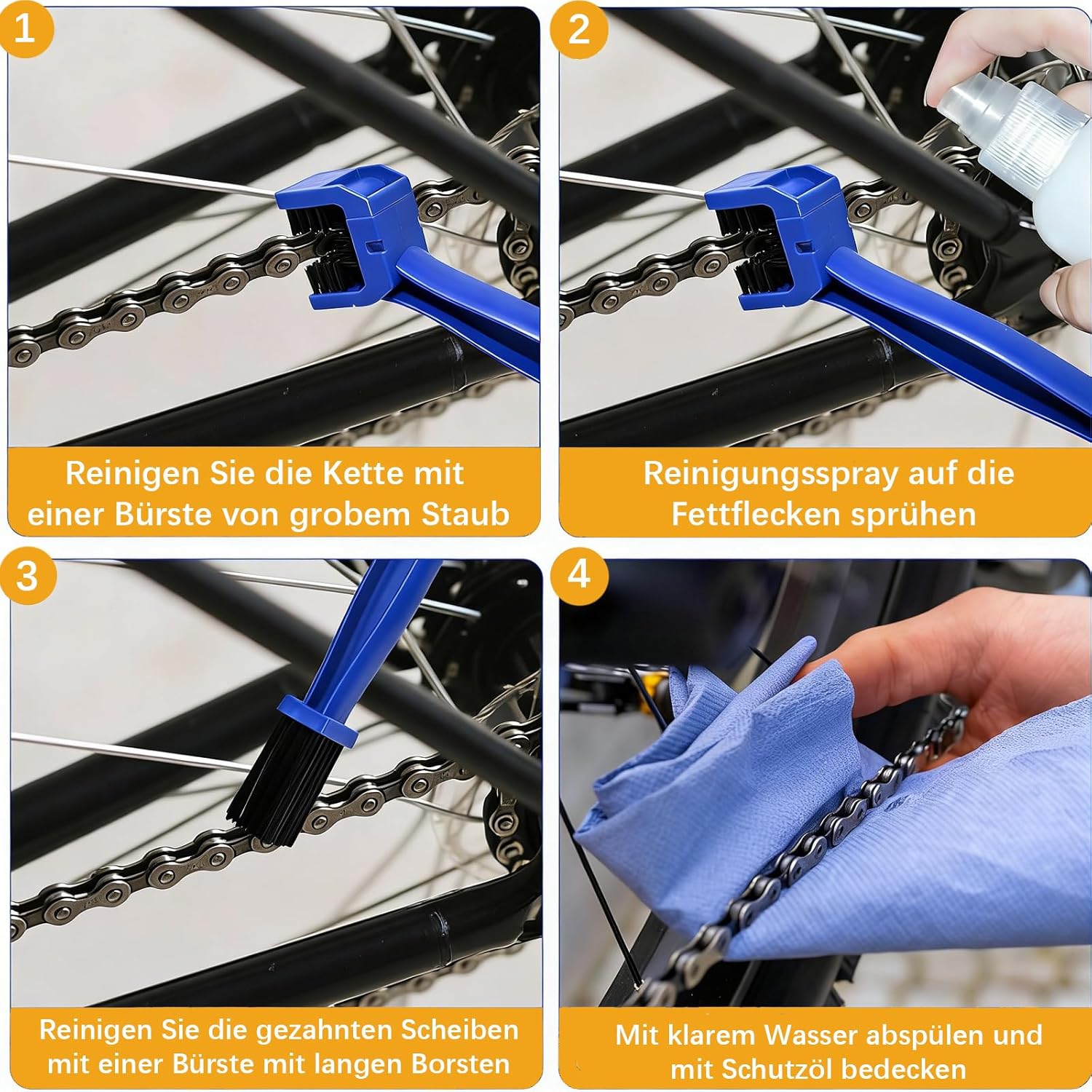 Thumbnail 5 de HOKYYCC Kettenreiniger Fahrradkette – 4-in-1 Kettenreinigungsset für schnelles, schonendes Saubermachen