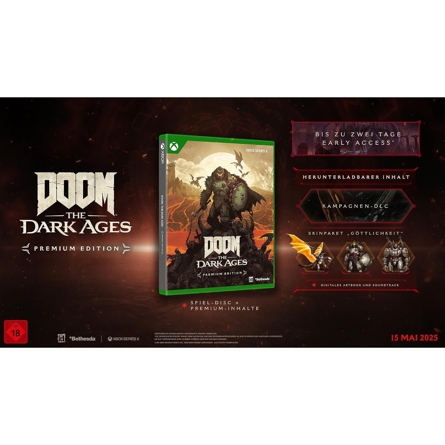 Detalle de DOOM: The Dark Ages – Premium Edition für Xbox Series X