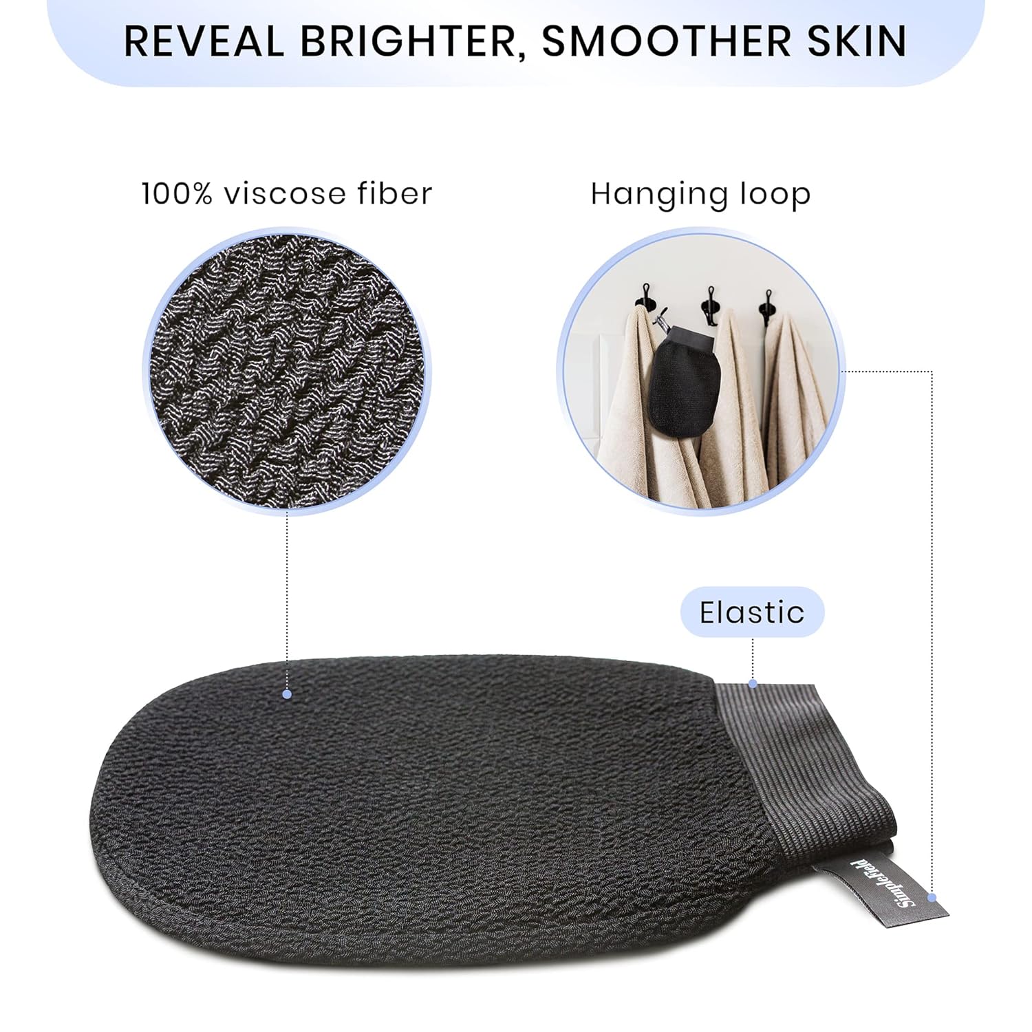 Detalle de SimpleField Korean Exfoliating Mitt 2-pack
