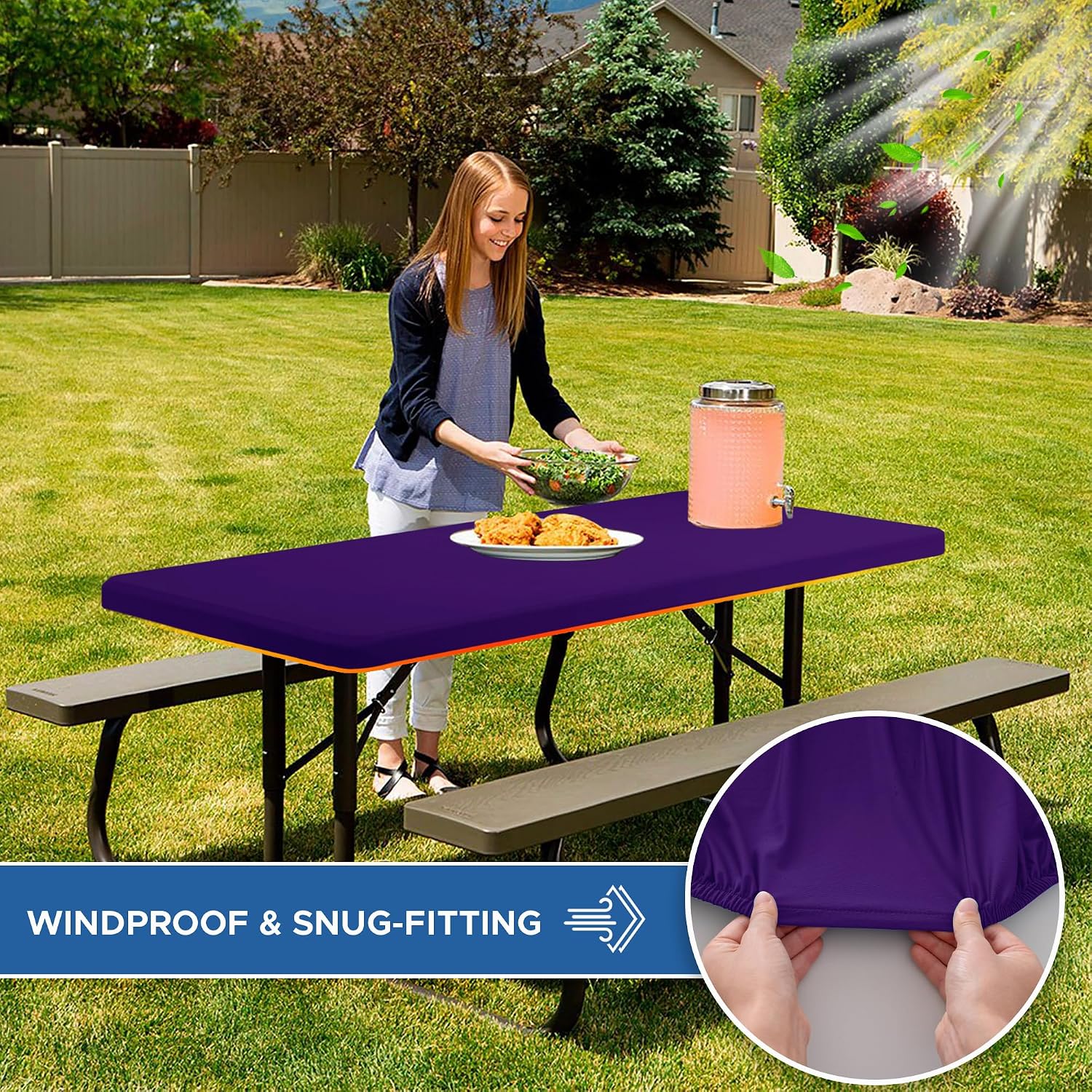 Thumbnail 2 de Enjoyidea Fitted Tablecloth 8ft Pack 🎉