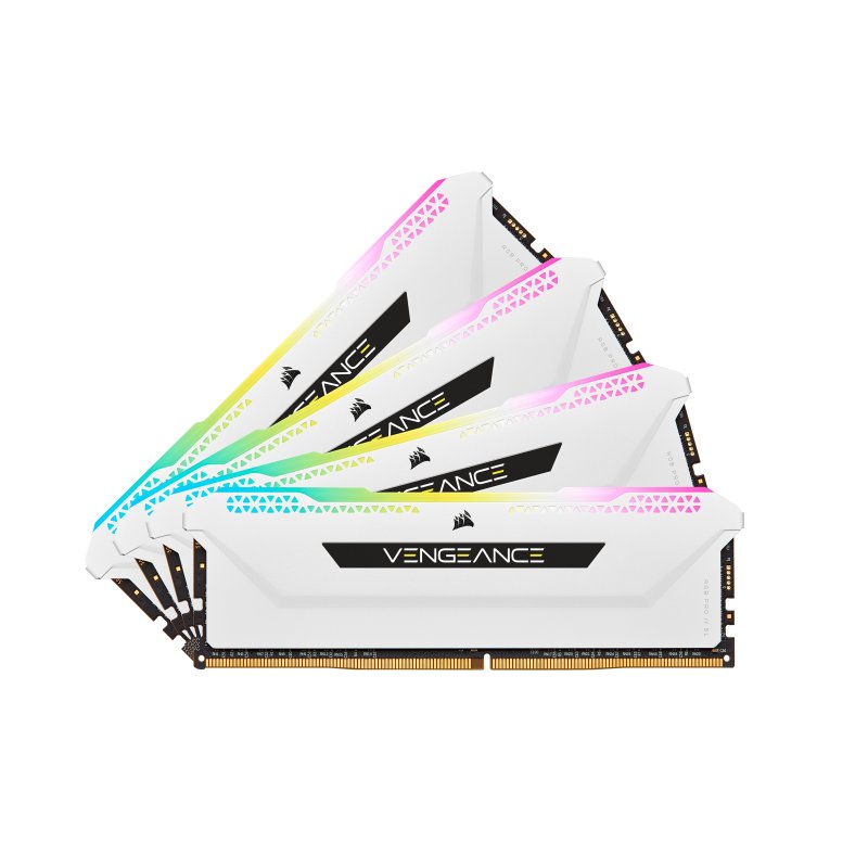 Detalle de Corsair Vengeance RGB Pro SL White DDR4 3200MHz (4x8GB) CL16 – 32 GB
