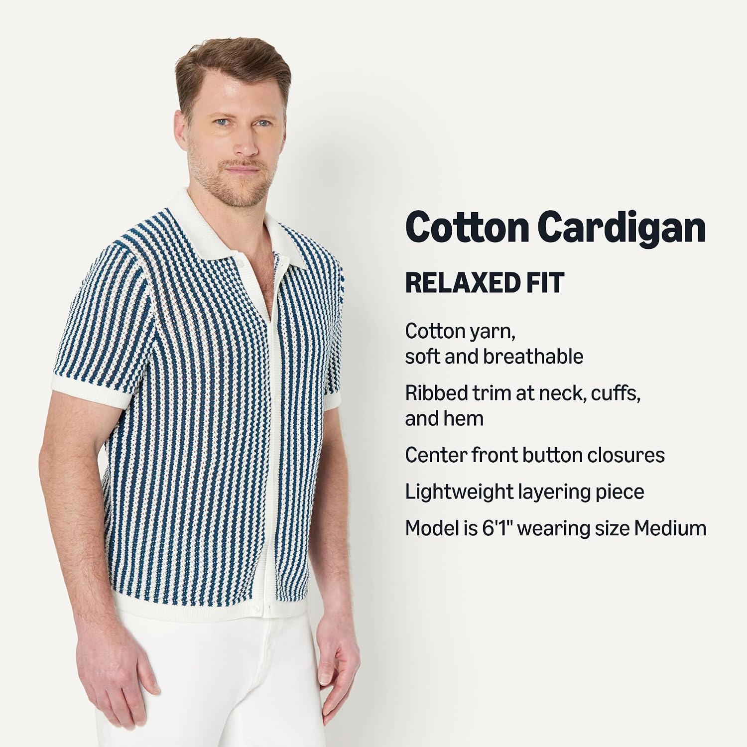 Detalle 2 de Amazon Essentials Men's Short-Sleeve Button-Down Resort Knit Shirt