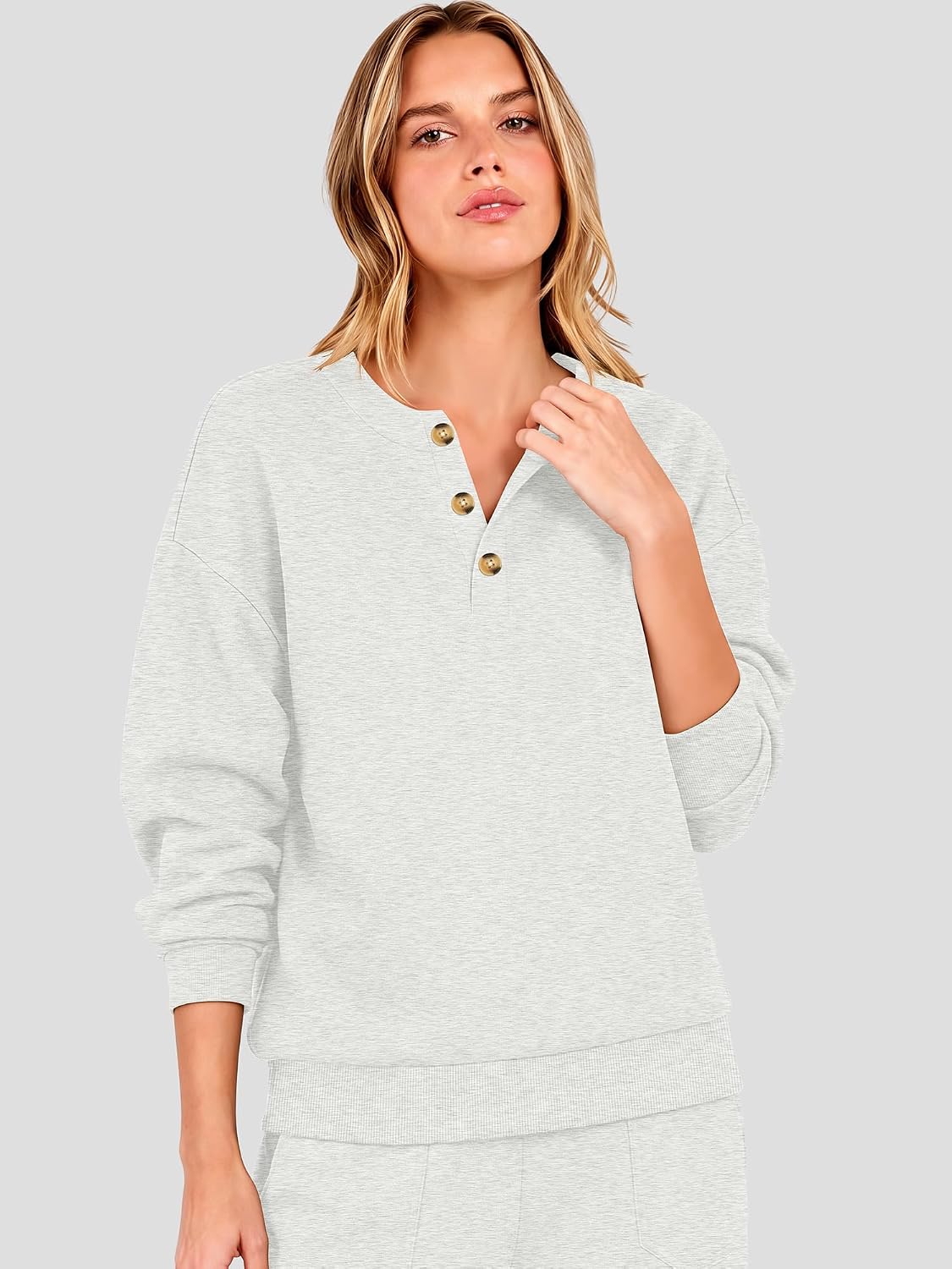 Detalle de ANRABESS Women's Lounge Set, Polyester-Rayon Blend