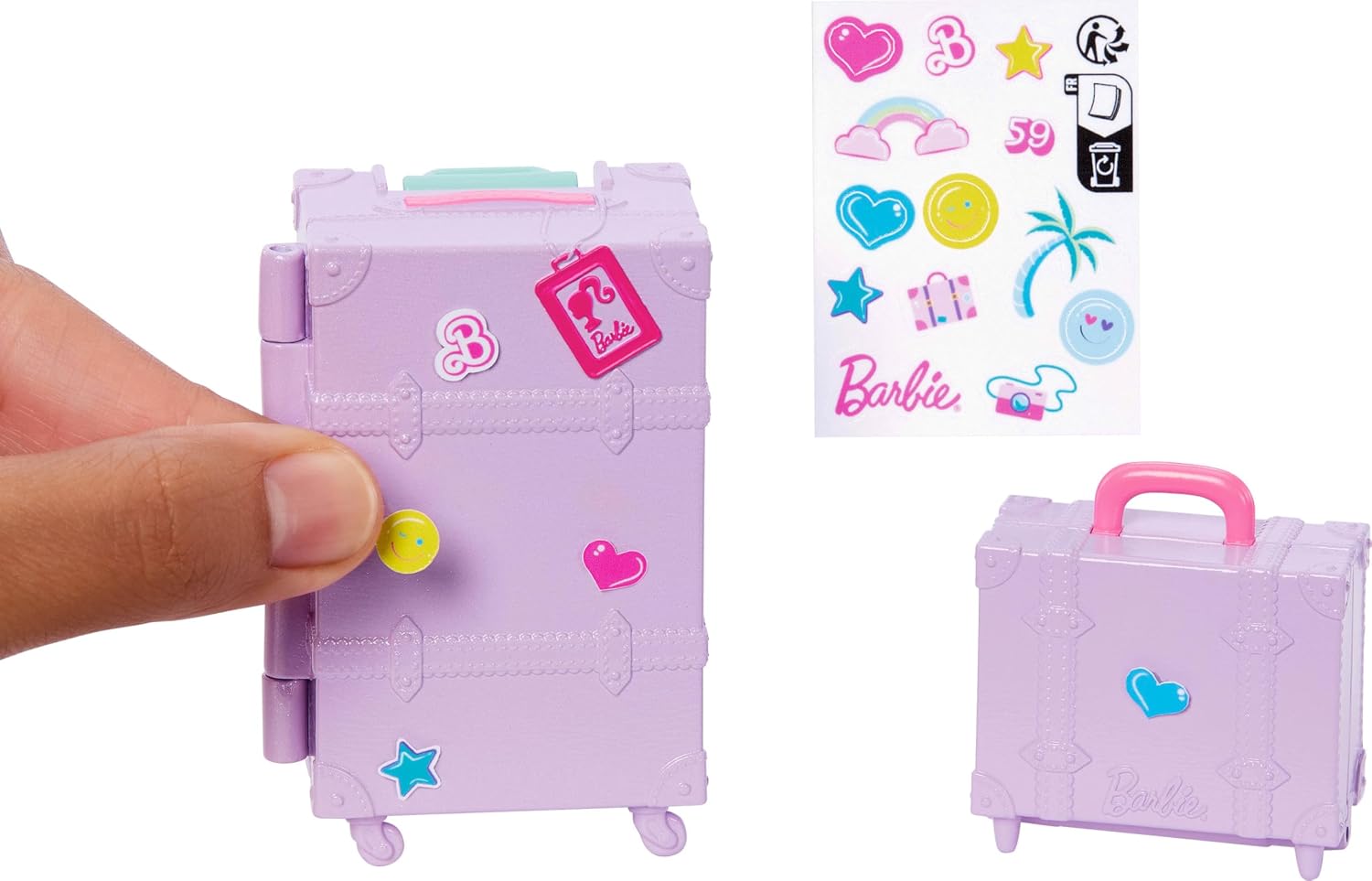 Detalle 2 de Barbie JMJ47 Family & Friends Malibu Limitless Adventure blonde pop met reisaccessoires