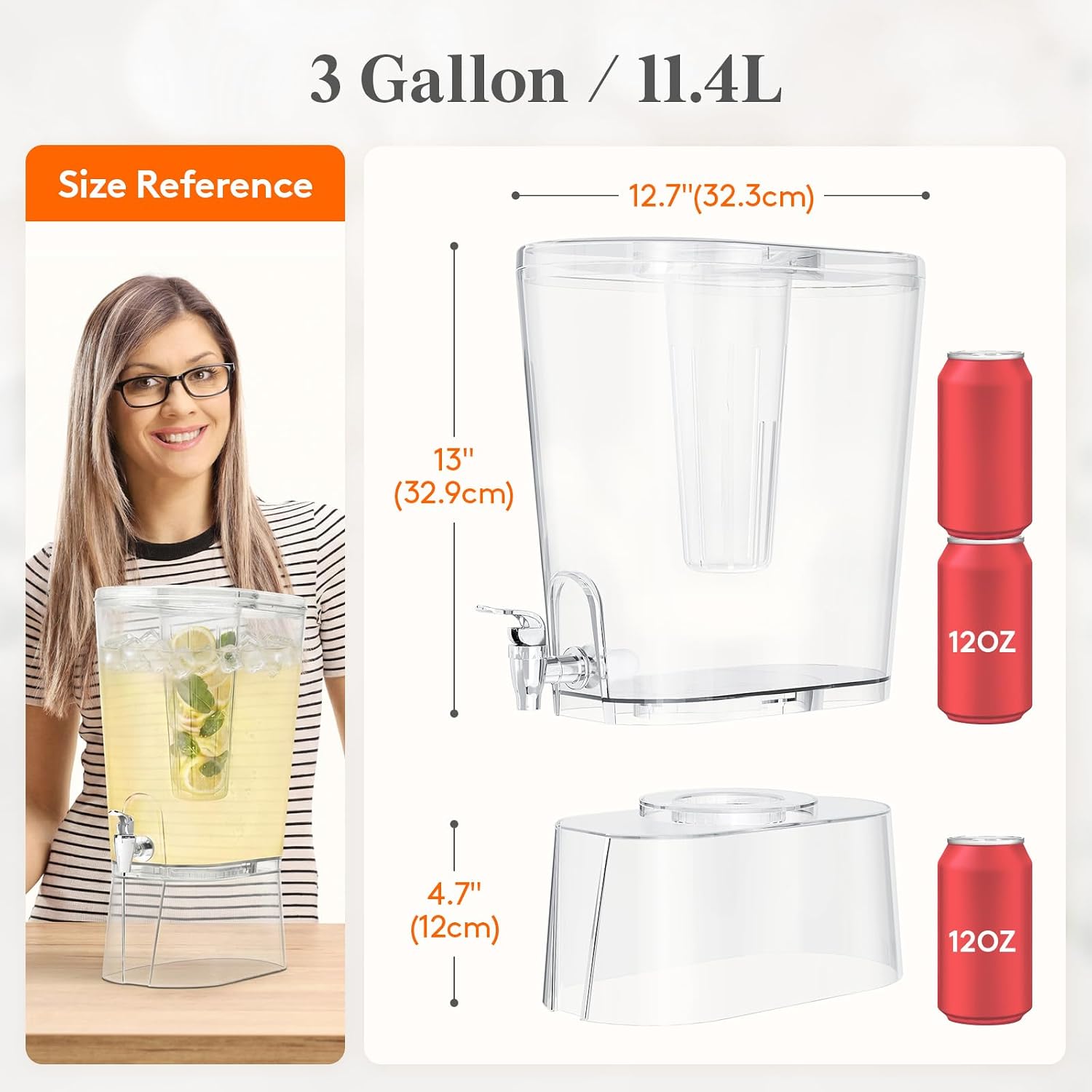 Thumbnail 1 de Lifewit 3 Gallon Drink Dispenser for Parties: Large, BPA-Free, Leak-Proof Beverage Container