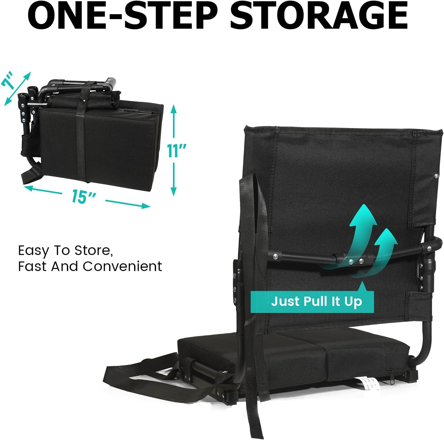 Thumbnail 6 de behairity Portable Stadium Seat with High Back 🎯