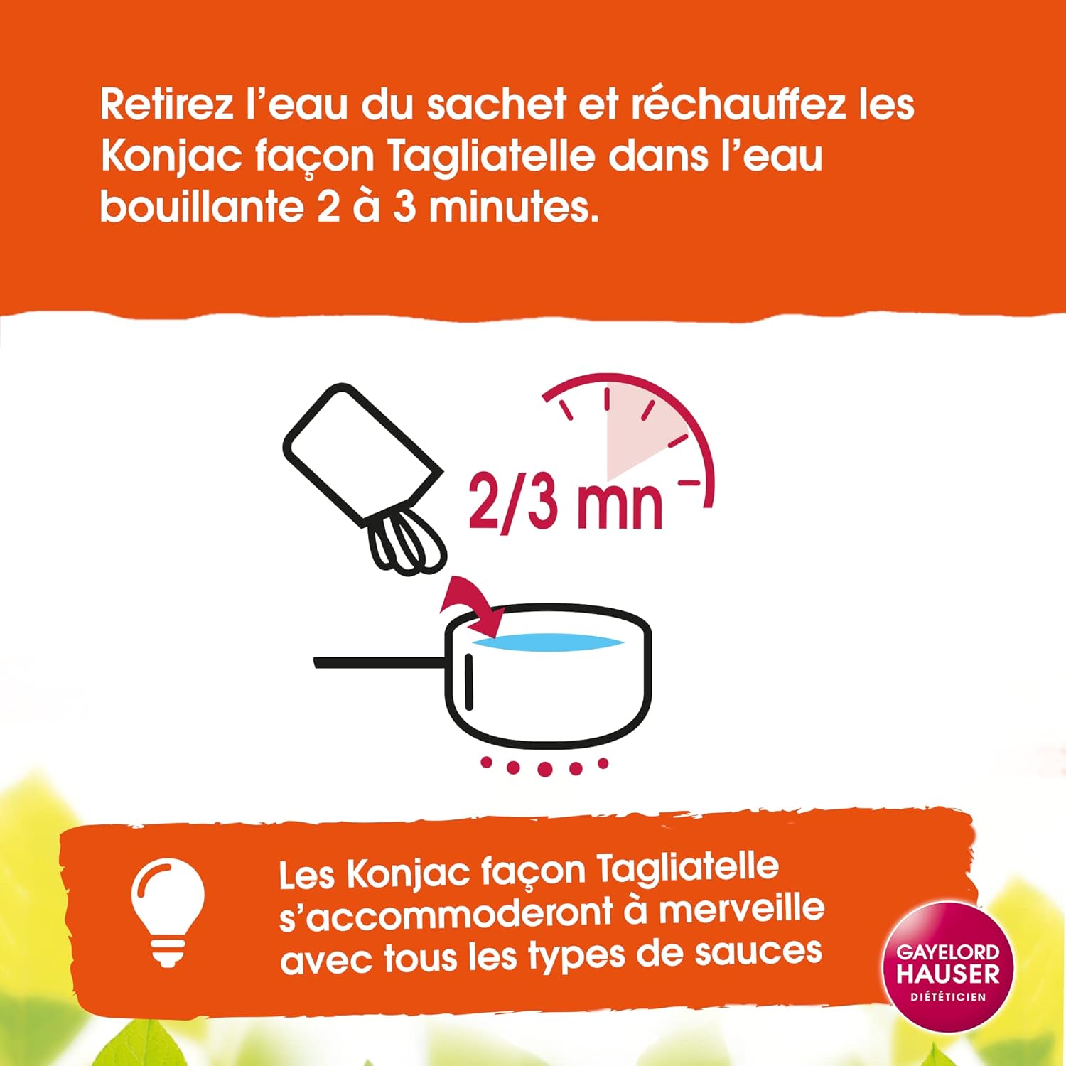 Thumbnail 4 de Tagliatelle de Konjac Gayelord Hauser Nature – prêt à l’emploi, lot de 10 x 160 g