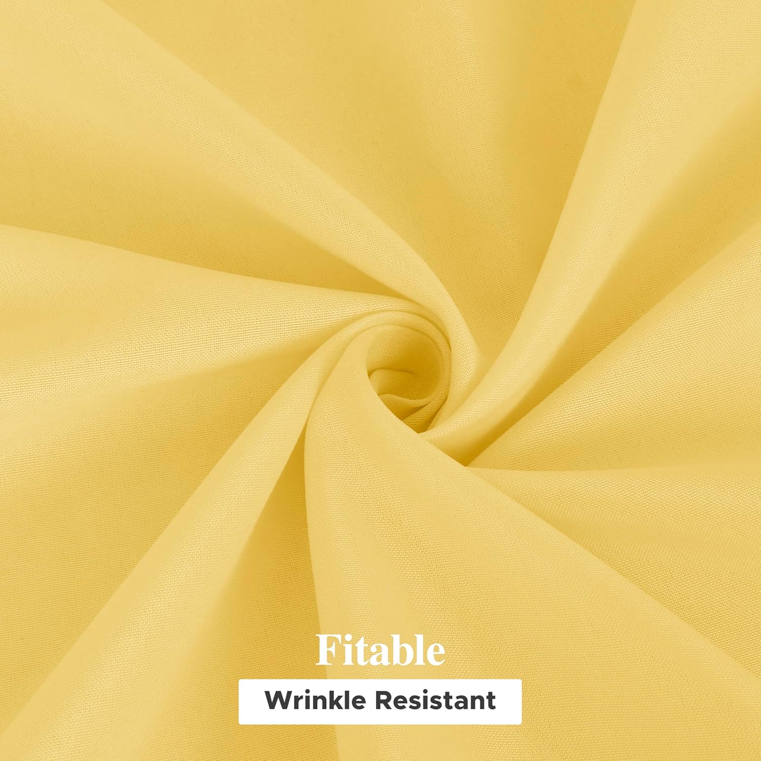 Detalle de Fitable 6 Pack Yellow Rectangle Table Clothes (70 x 108 Inch) – Wrinkle and Stain Resistant Polyester Tablecloths, Washable for Weddings, Parties, Banquets