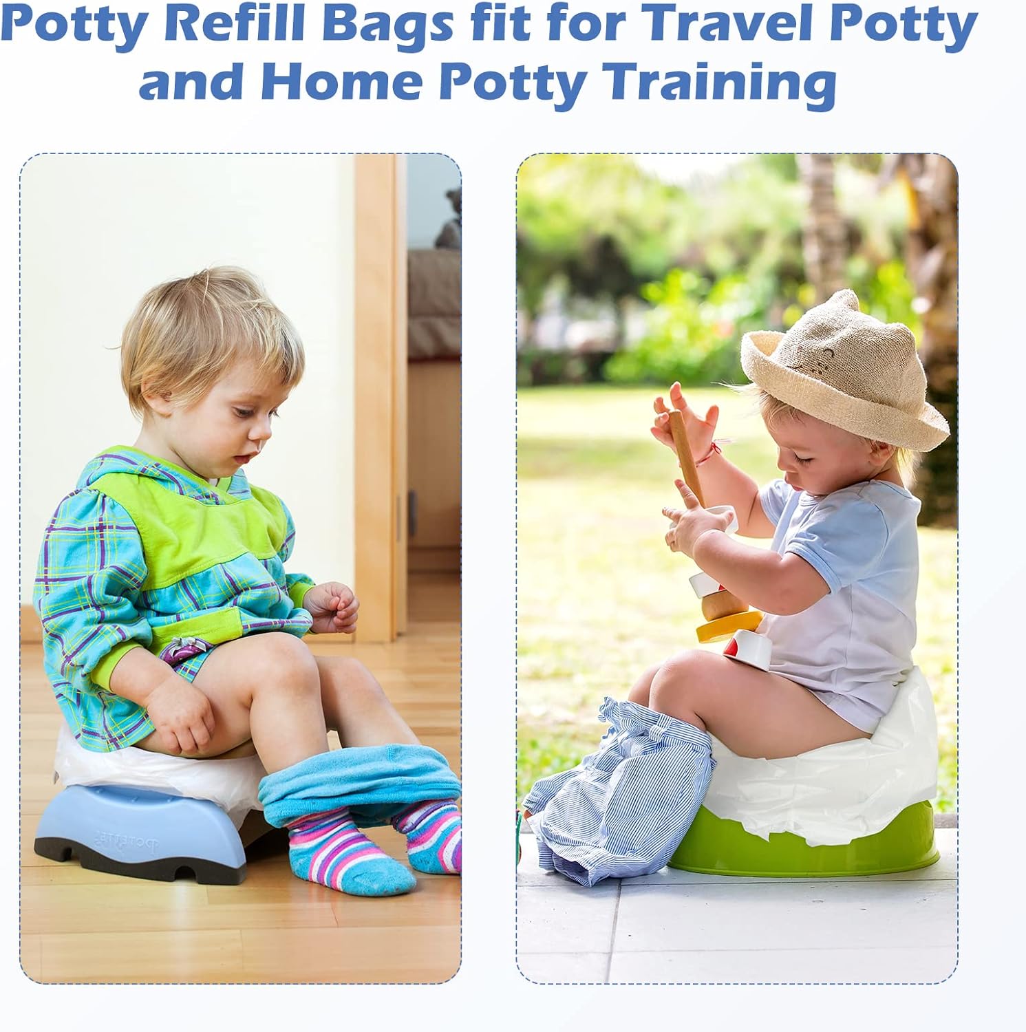 Detalle de Maliton Disposable Potty Liners (30 Pack) with Super Absorbent Pads – Universal travel potty refill bags