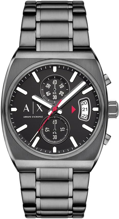 Detalle de Armani Exchange Herren-Uhr: Quarz-Chronograph, 40 mm Gehäuse, Edelstahlarmband