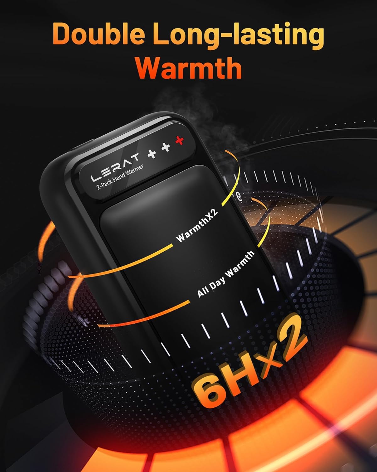 Detalle 2 de Lerat M357 Rechargeable Hand Warmers, 2-Pack with 3 Heat Settings