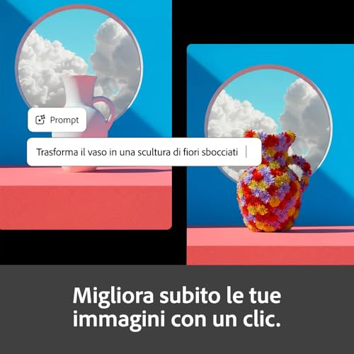 Detalle de Adobe Firefly Standard: Generazione IA per immagini, video e audio — abbonamento 12 mesi con 2000 crediti IA