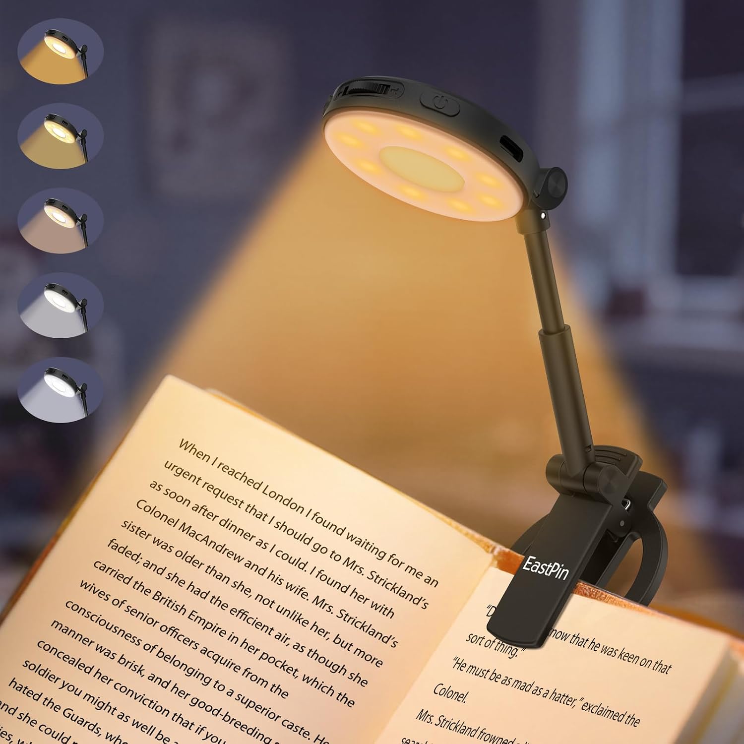 Detalle de Clip-On Book Light with 18 LEDs