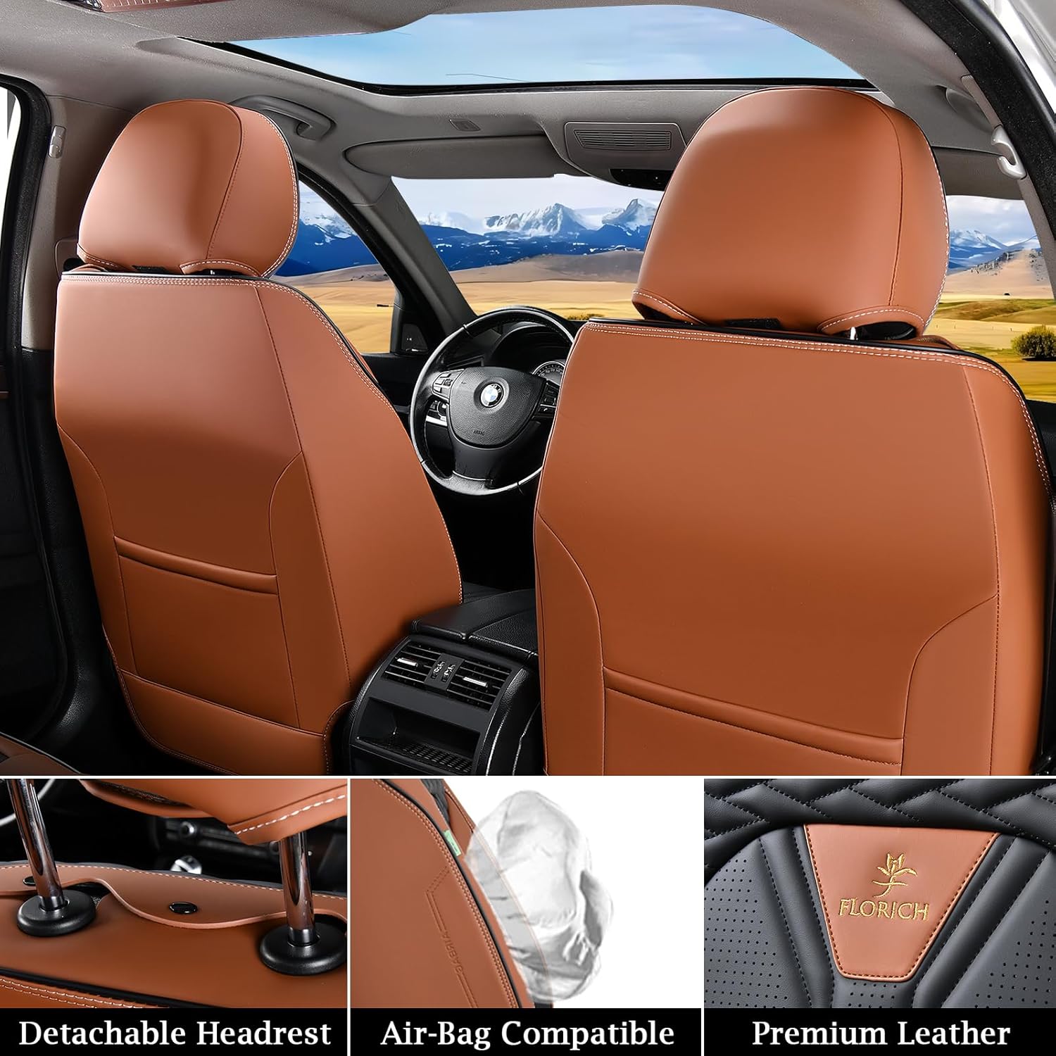 Detalle de FLORICH Leather Seat Covers 5-Seat Set