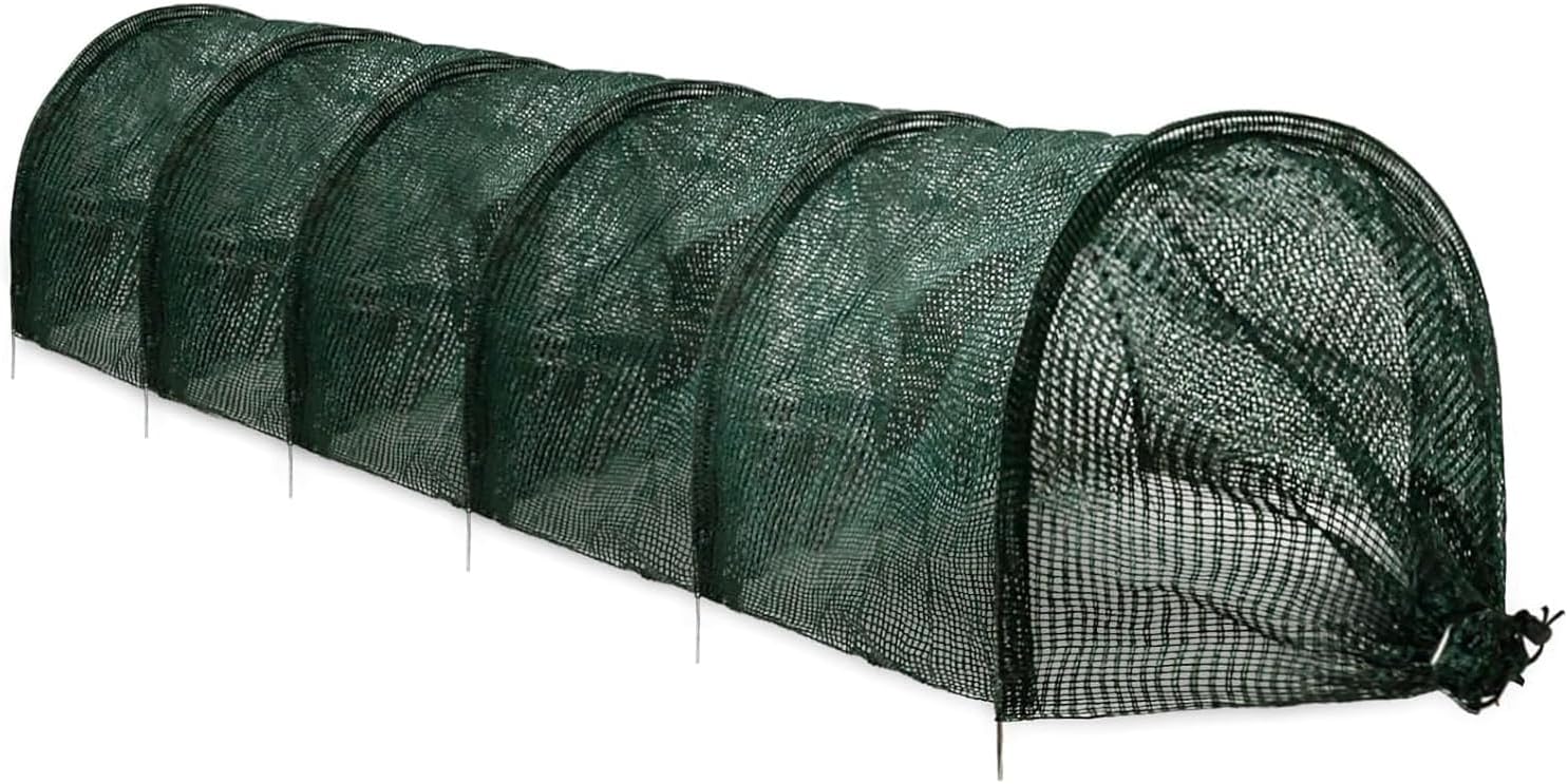 QIODAZOO Insektenschutznetz als Pflanztunnel (45 × 300 cm) für Gemüse & Blumen