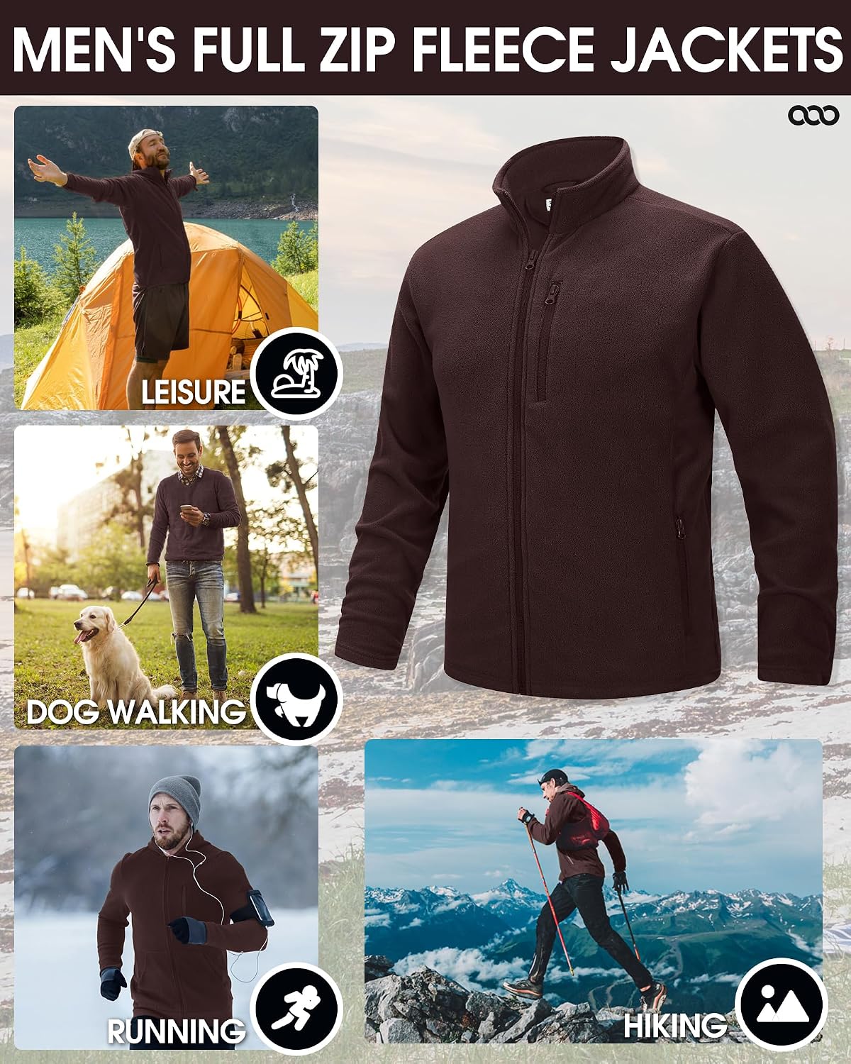 Detalle 2 de 33,000ft men fleece jacket full zip